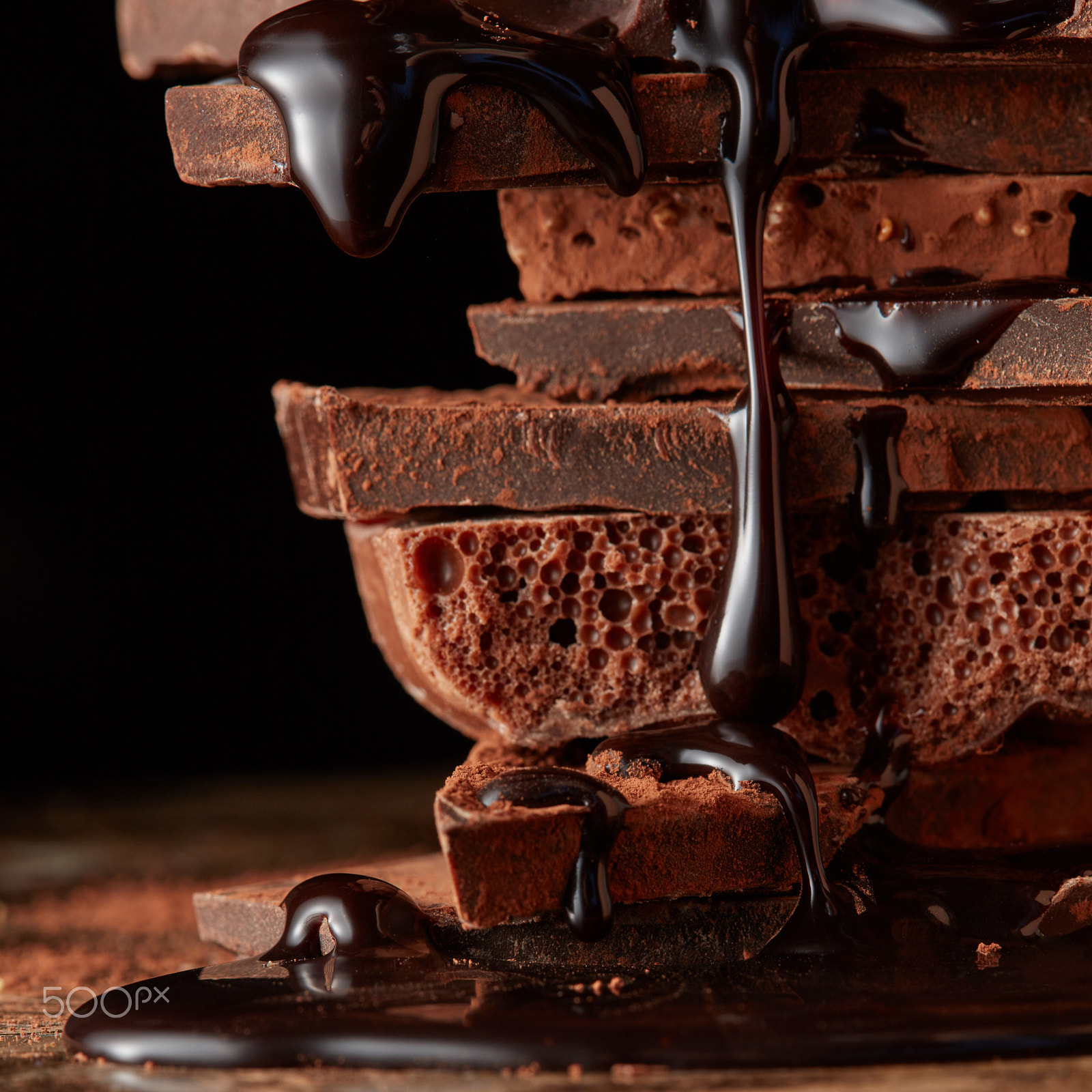 Canon EOS 5DS R + Canon EF 100mm F2.8 Macro USM sample photo. Heap of broken pieces chocolate photography
