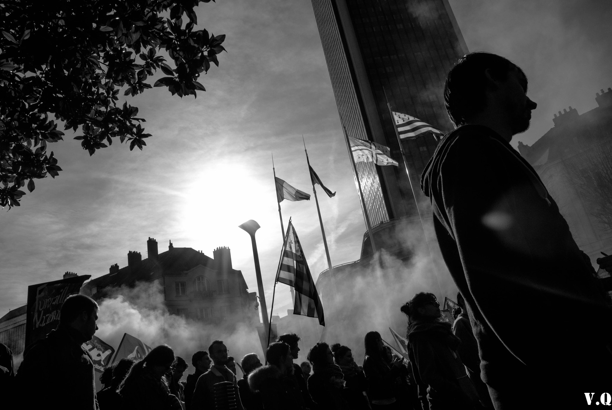 Nikon 1 Nikkor 10mm F2.8 sample photo. Manifestation contre le fn, 25/02/17 nantes photography