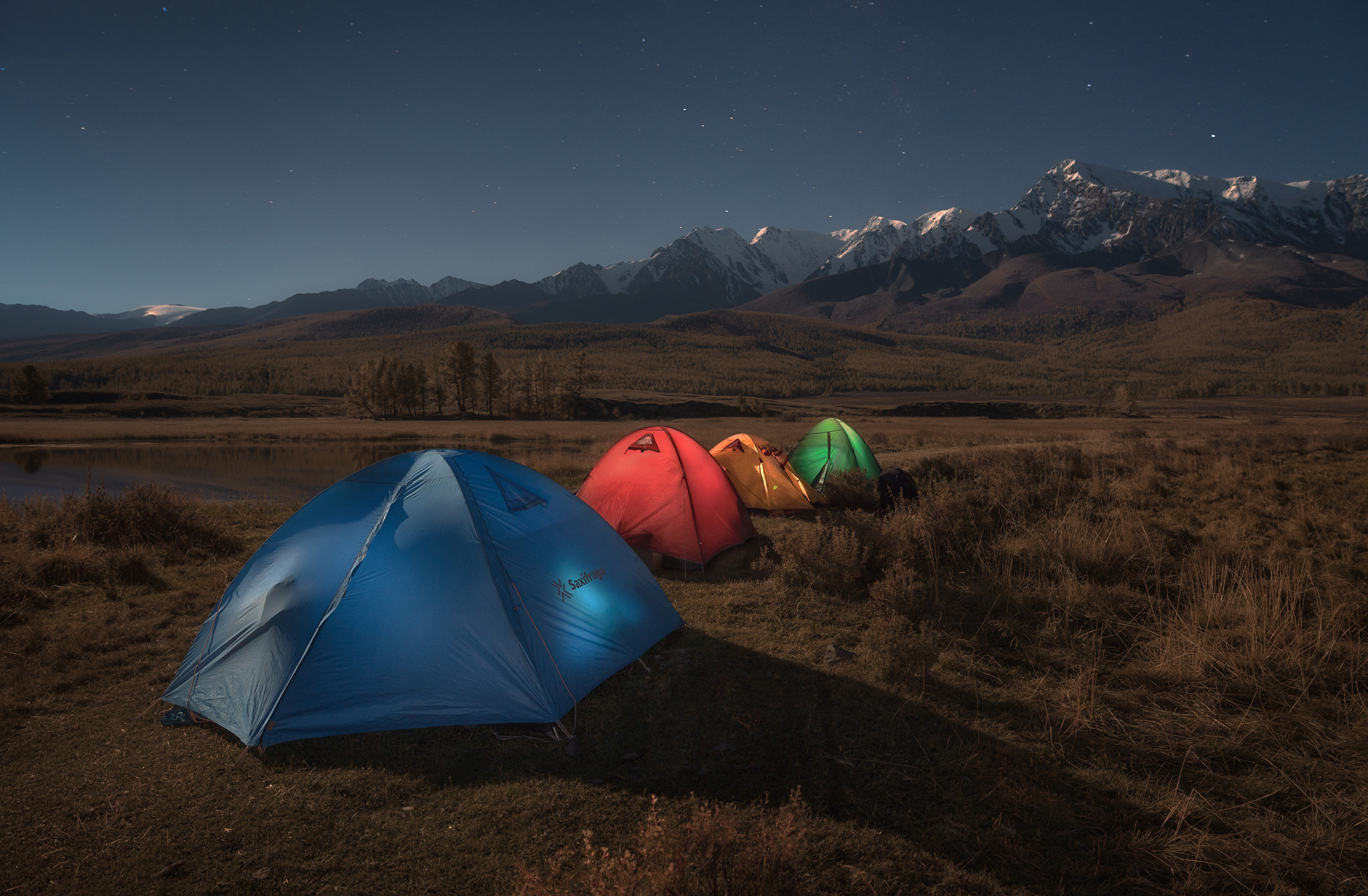 Canon EF 24-70mm F2.8L II USM sample photo. Overnight in tents on the lake dzhangyskol photography