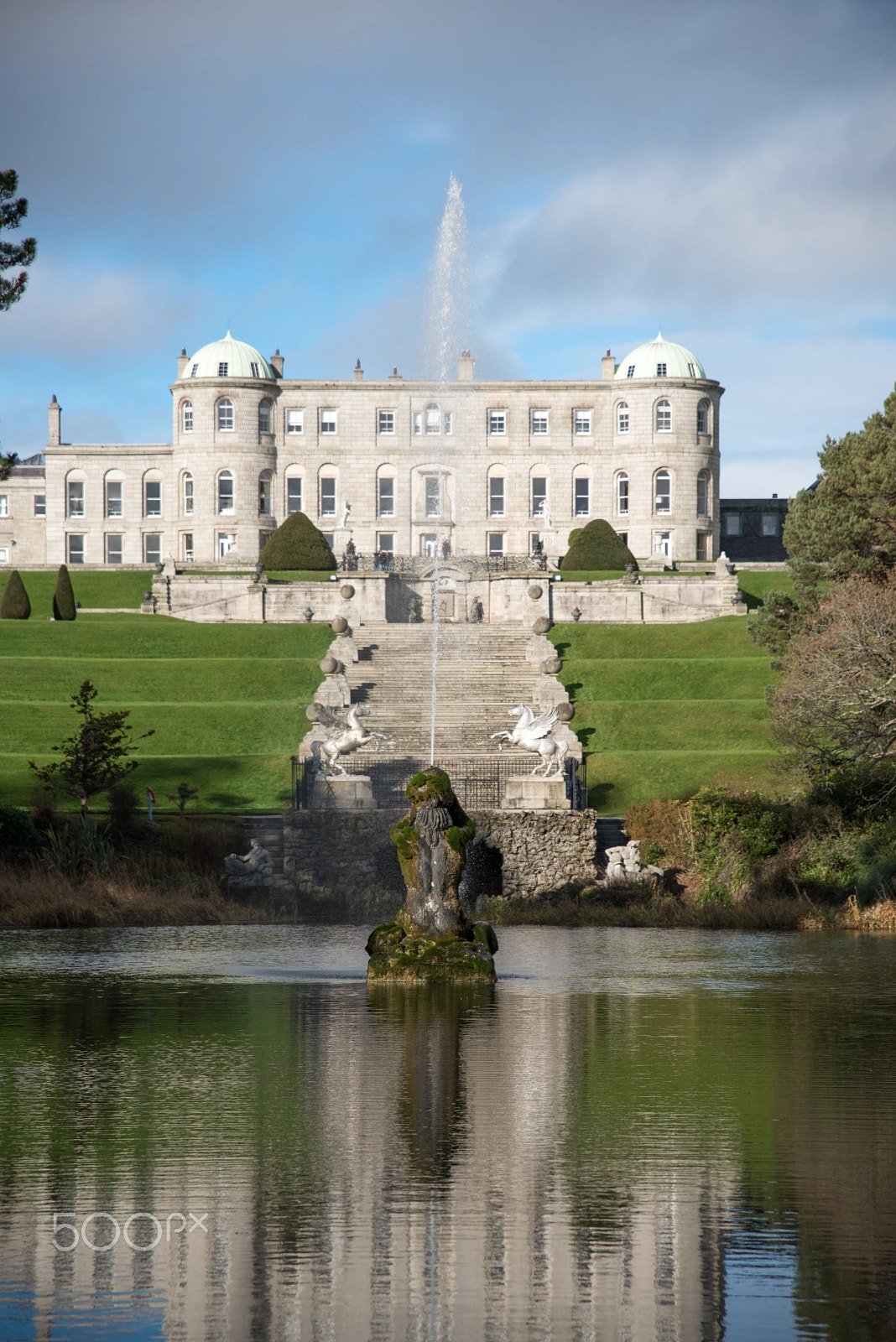 Nikon D750 + Sigma 24-105mm F4 DG OS HSM Art sample photo. Powerscourt house & fountain photography