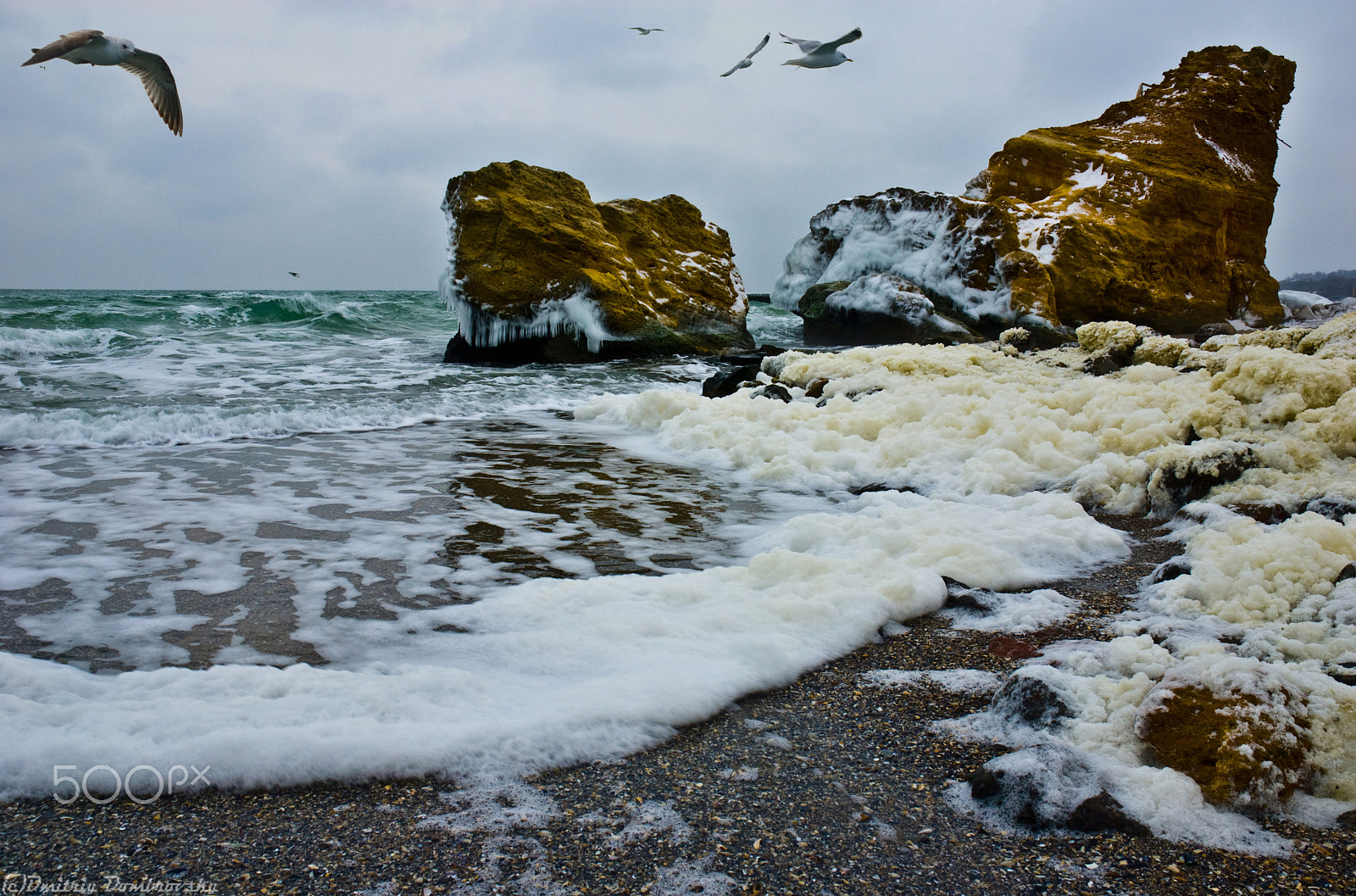 Nikon D200 sample photo. At winter beach photography