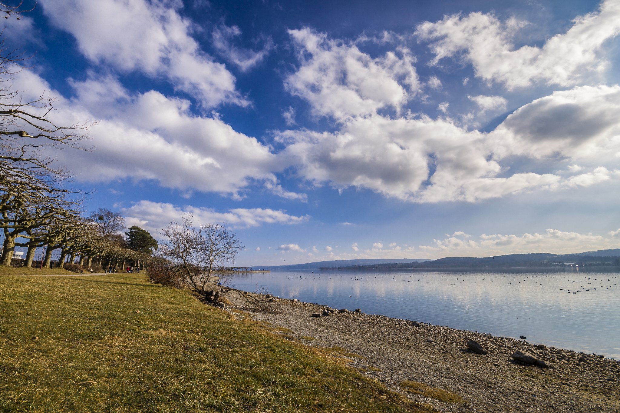 Sony SLT-A58 + Sigma AF 10-20mm F4-5.6 EX DC sample photo. Sunshine and blue sky at lake constance photography