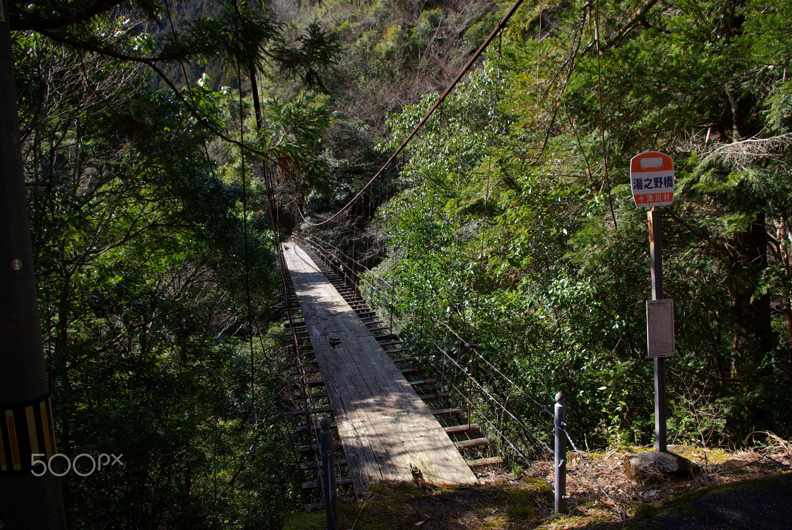 Pentax K10D + Pentax smc DA 18-55mm F3.5-5.6 ED AL II (IF) sample photo. Who will cross？（十津川村） photography