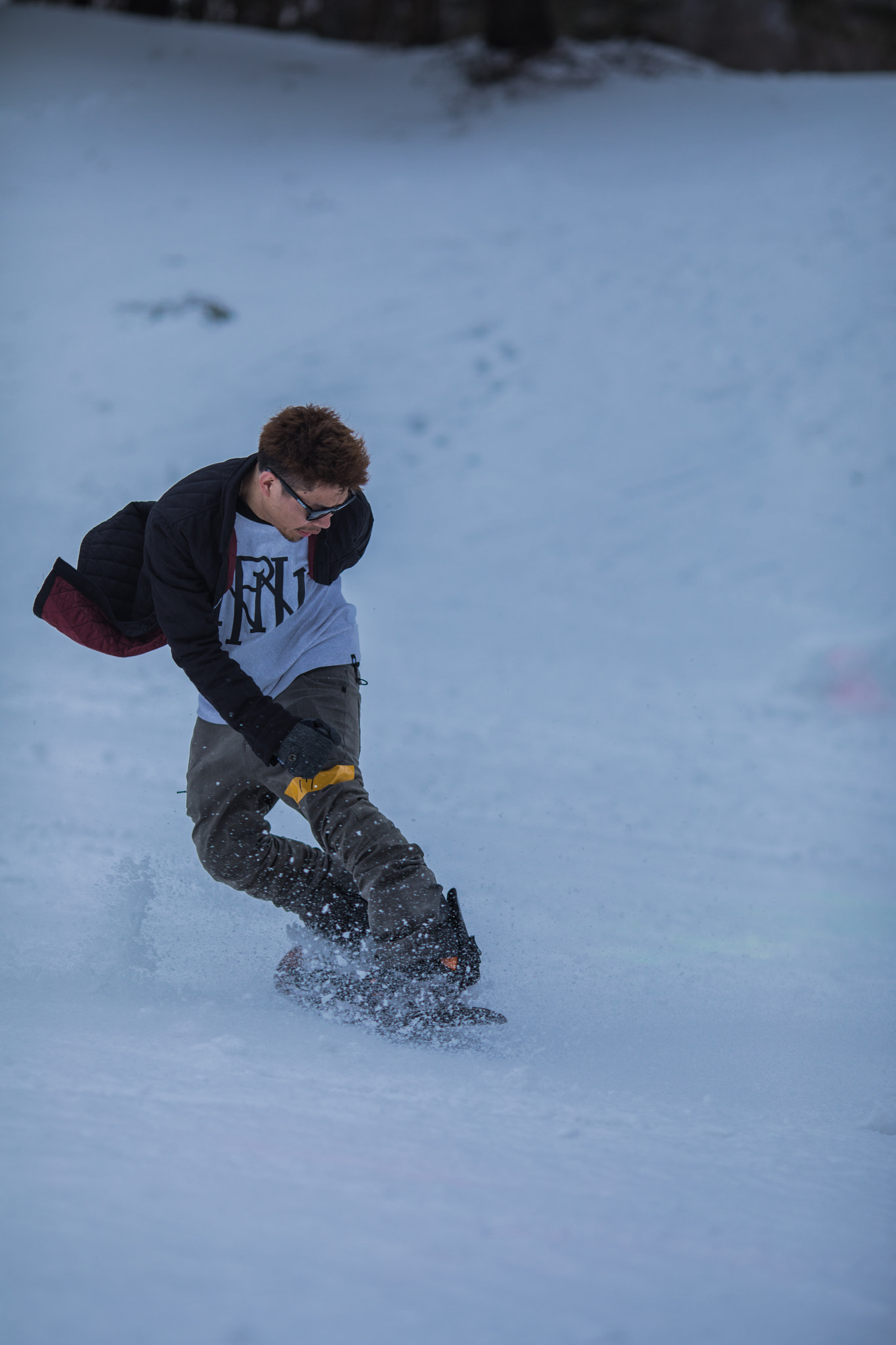 Canon EOS 5D Mark IV + Canon EF 135mm F2L USM sample photo. Snowboarding photography