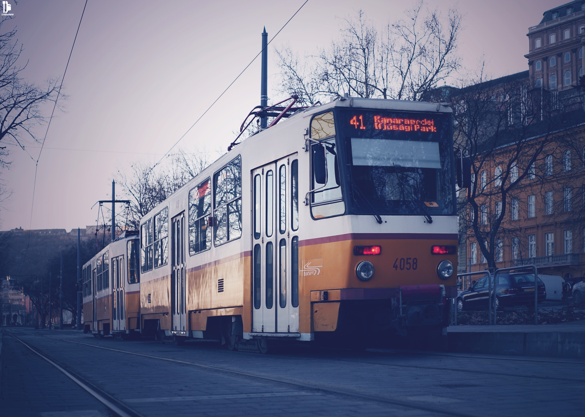 Sony a7 sample photo. Tram budapest photography