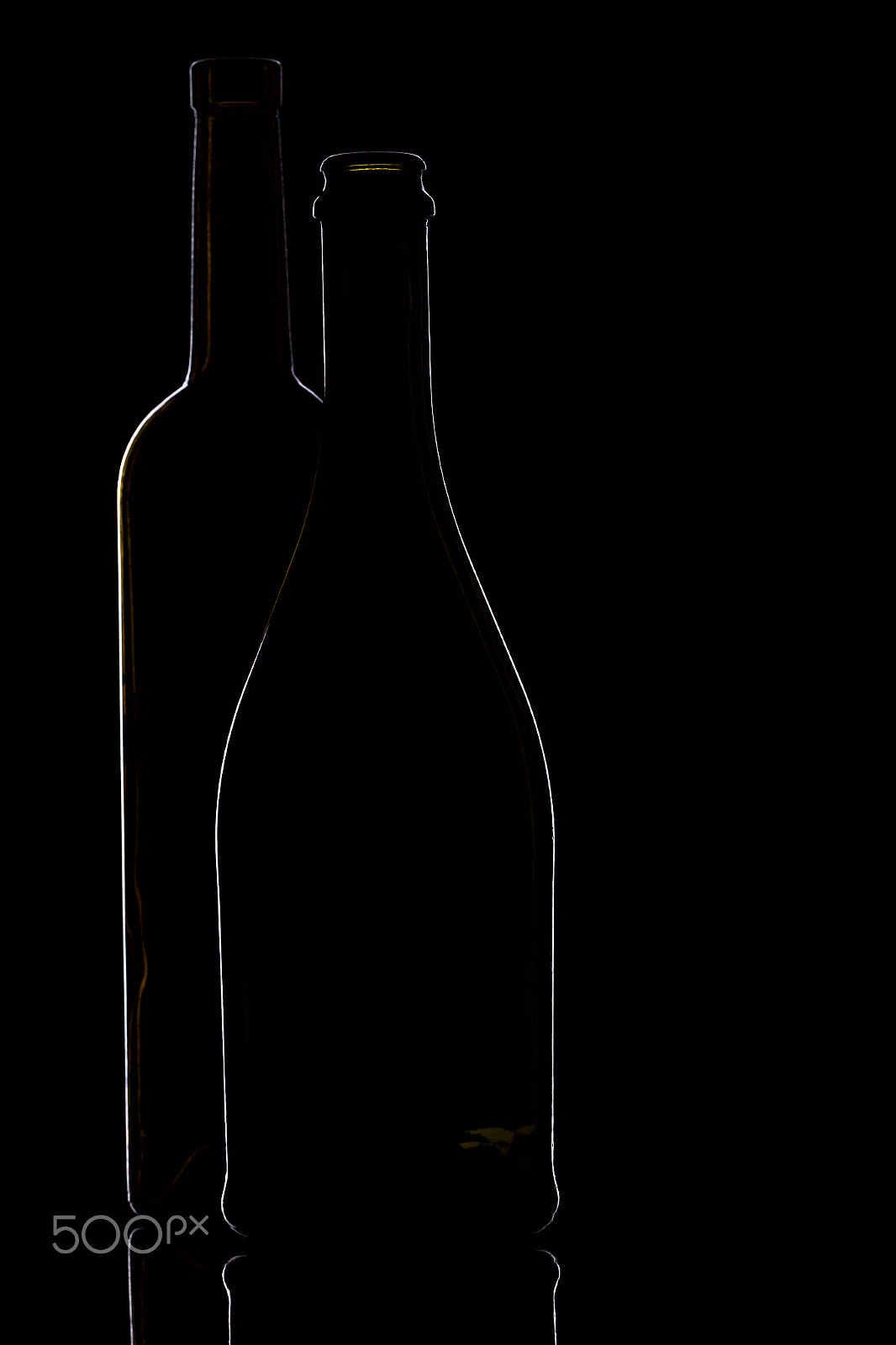 Canon EOS-1D Mark IV sample photo. Wine glasses with wine bottle on a black background, minimalism, photography