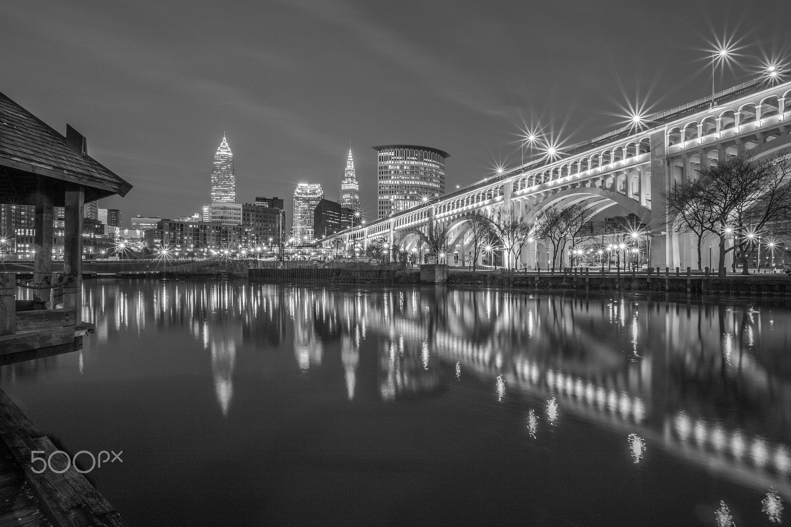 Canon EOS 7D Mark II + Sigma 10-20mm F3.5 EX DC HSM sample photo. Cleveland city in night shott photography