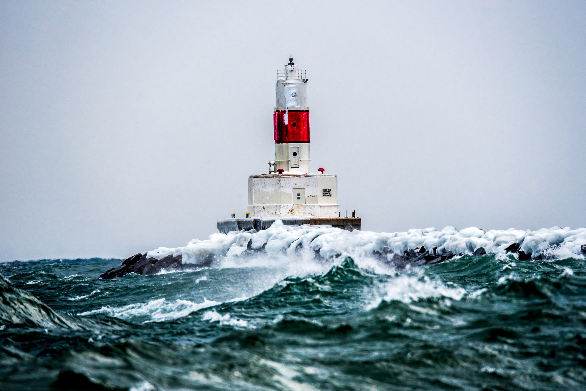 Nikon D750 + Sigma 50mm F2.8 EX DG Macro sample photo. A cranky lake superior. shot on presque isle in marquette, mi. photography