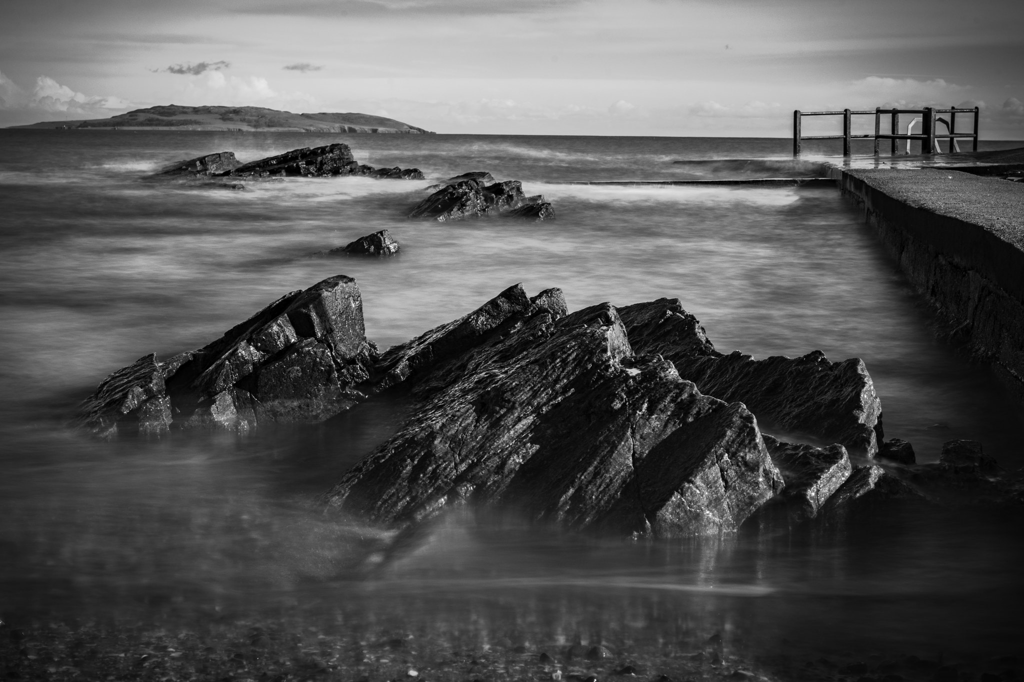 Nikon D7200 sample photo. Portmarnock slipway rocks landscape photography