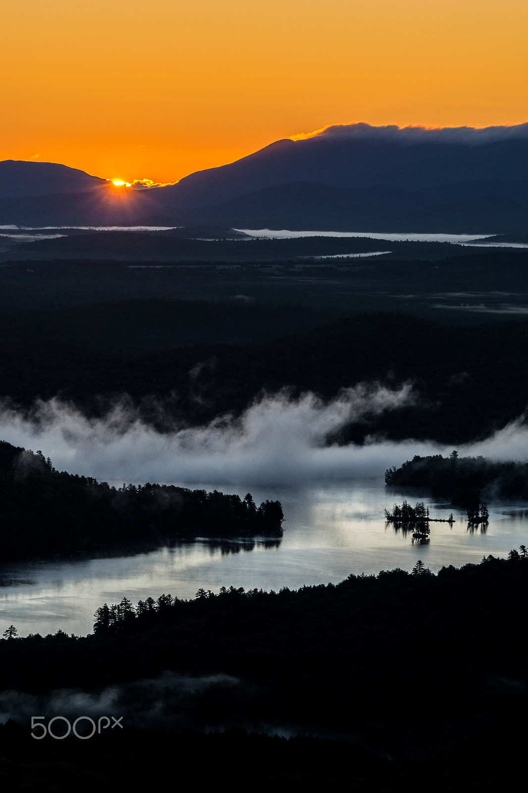 Sony FE 70-300mm F4.5-5.6 G OSS sample photo. Upper st. regis lake from st. regis mountain photography