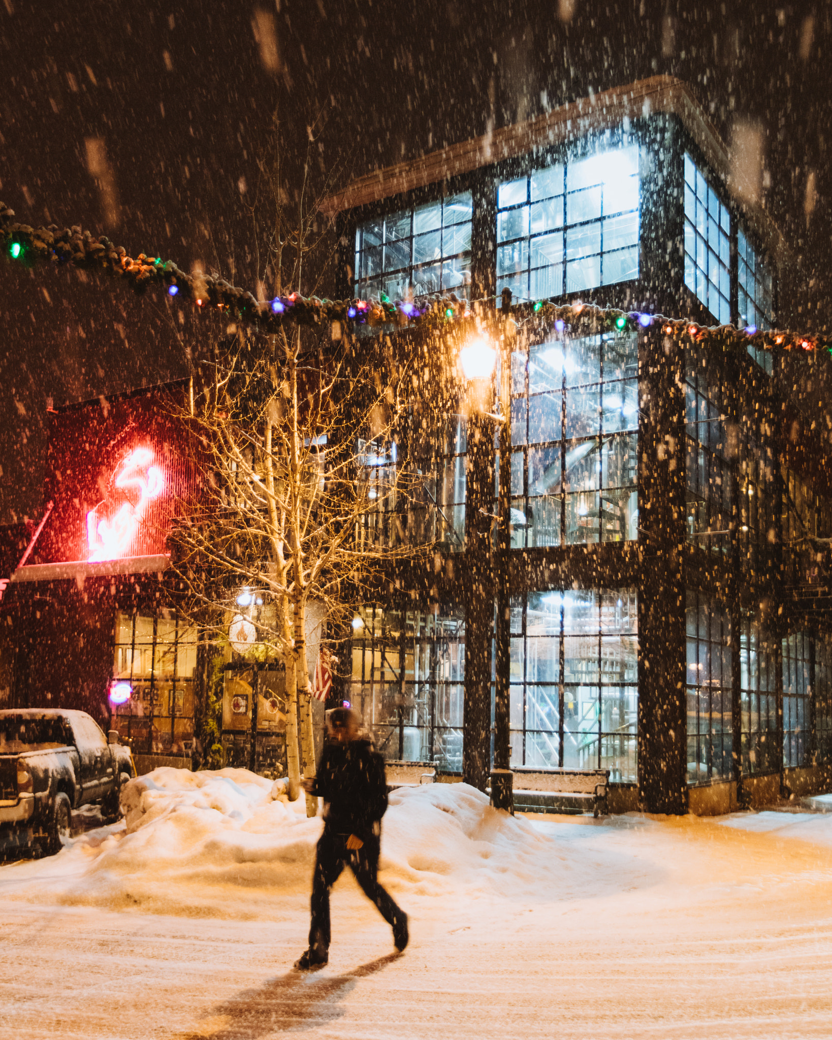 Canon EF 16-35mm F2.8L II USM sample photo. Whitefish, montana in a snowstorm. all the mountai ... photography