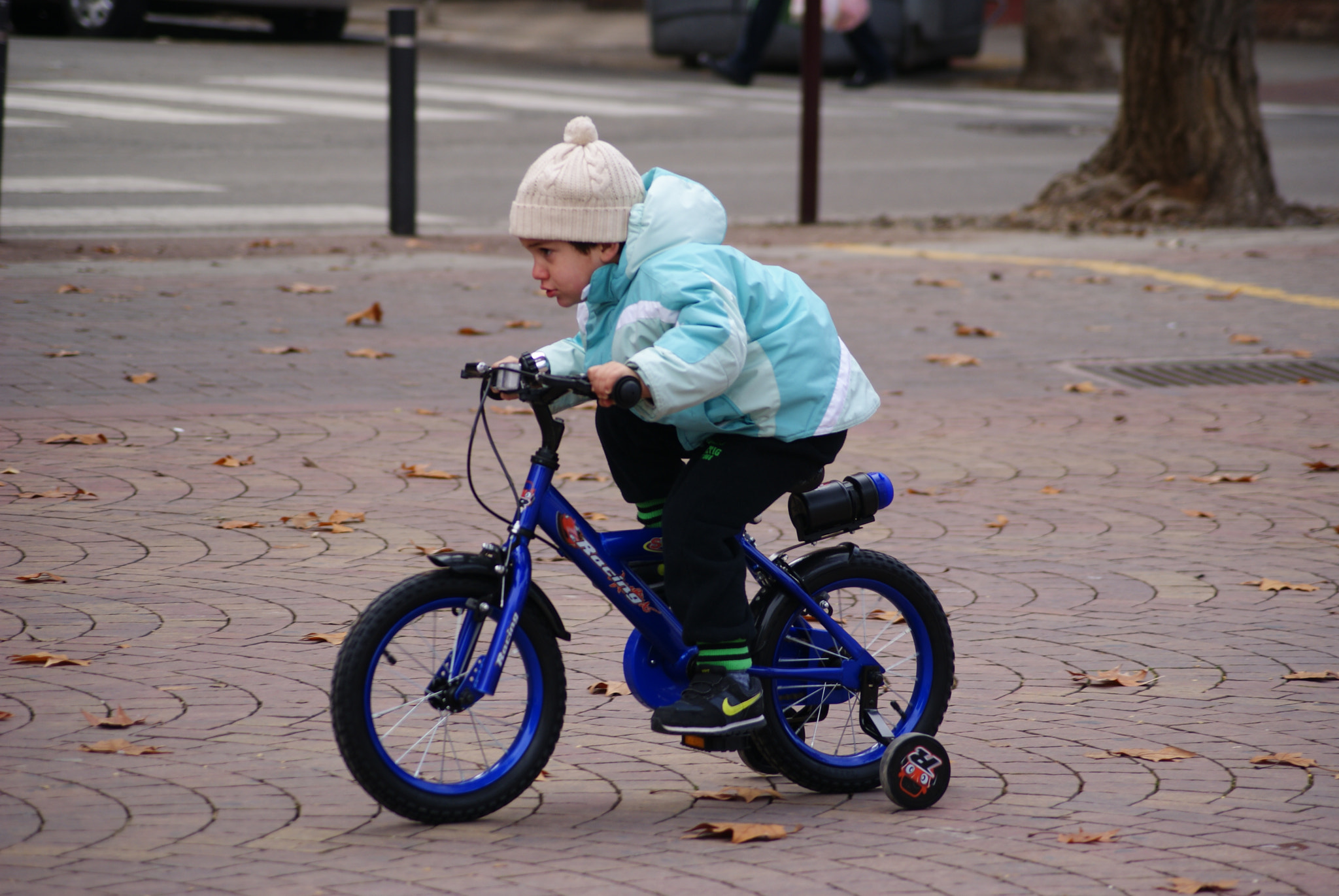 Sony Alpha DSLR-A230 sample photo. Nephew riding a bicycle photography