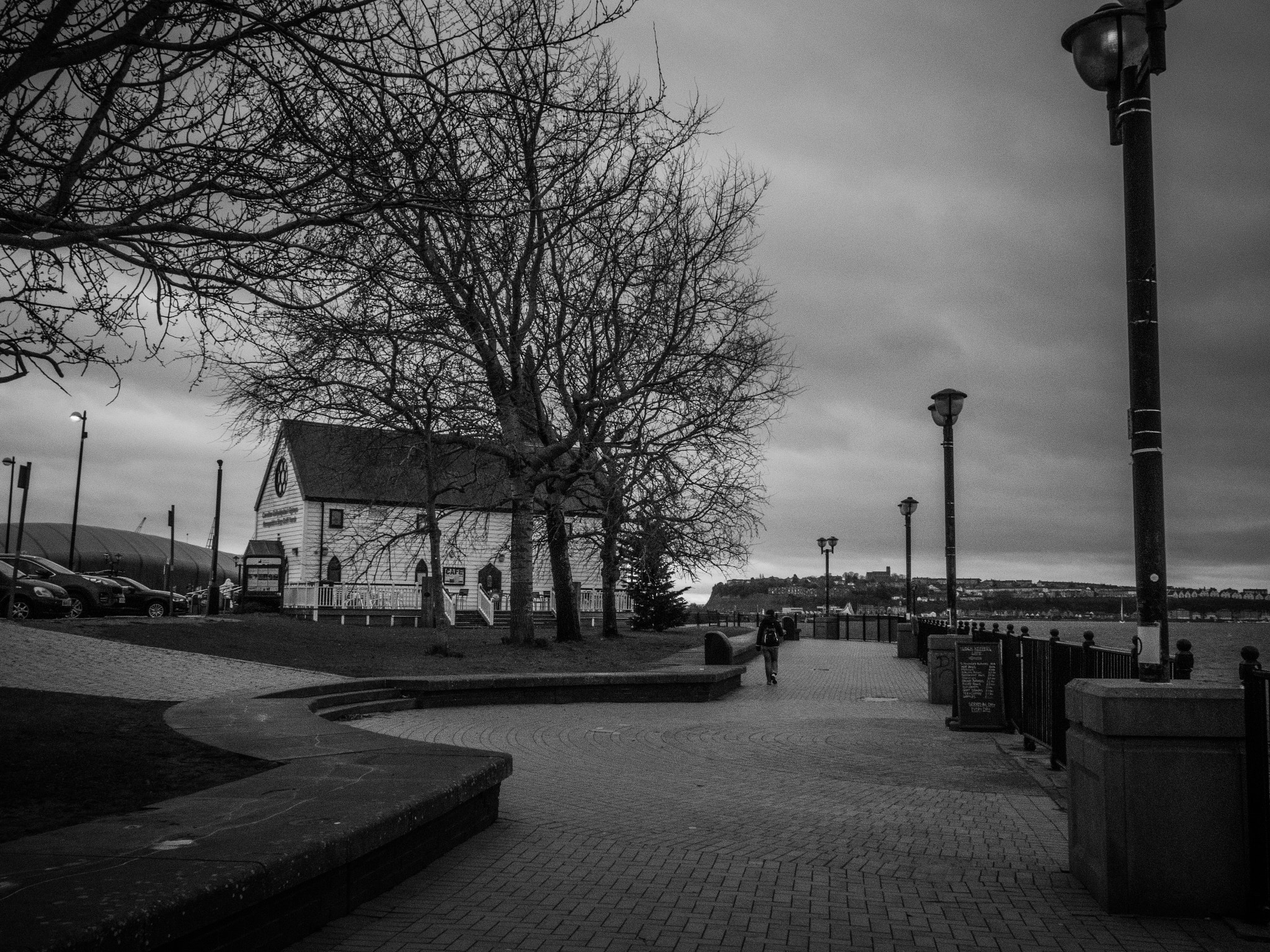 Olympus PEN-F + Olympus M.Zuiko Digital 17mm F1.8 sample photo. Cardiff, norwegian church by the bay photography