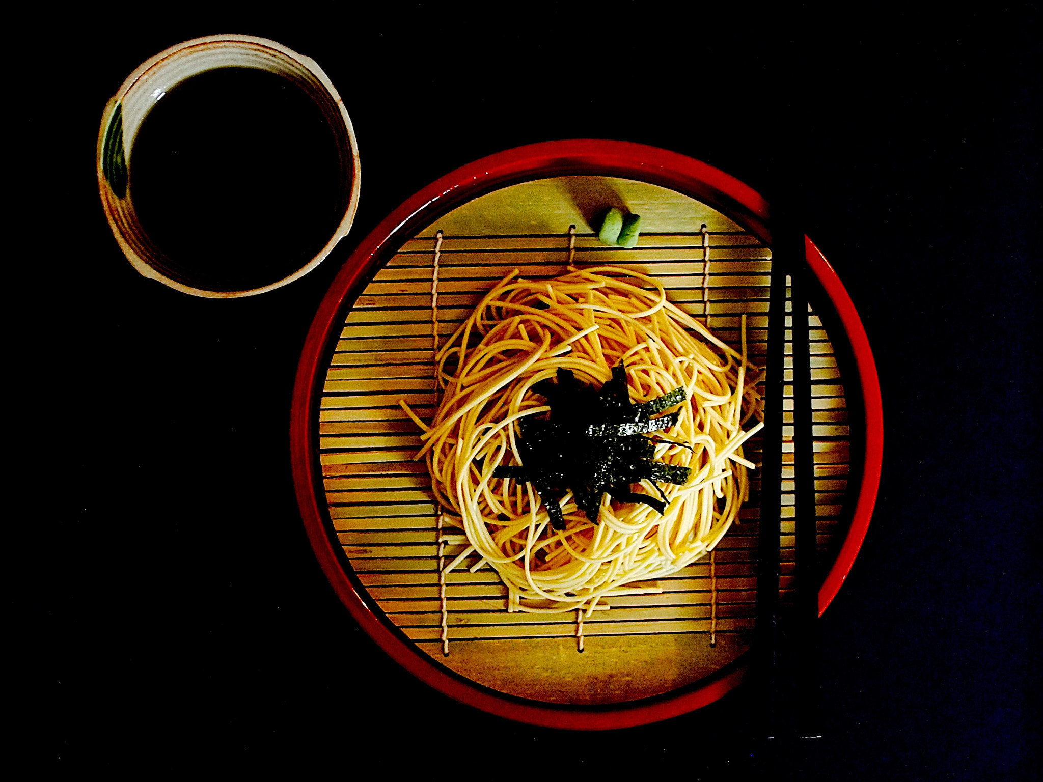 Olympus Zuiko Digital 25mm F2.8 Pancake sample photo. 01 ざる + つゆ - cold noodle with dipping sauce photography