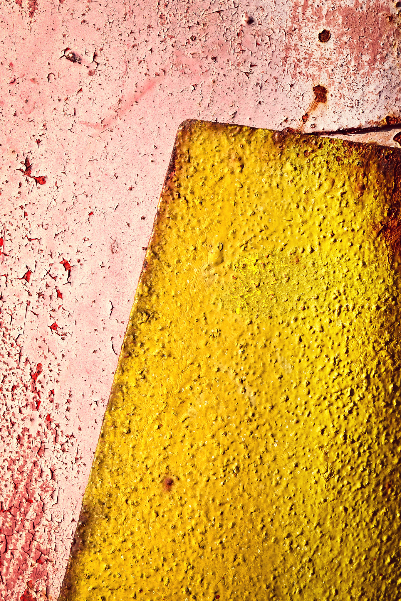 Nikon D5500 sample photo. Old yellow plate on red photography