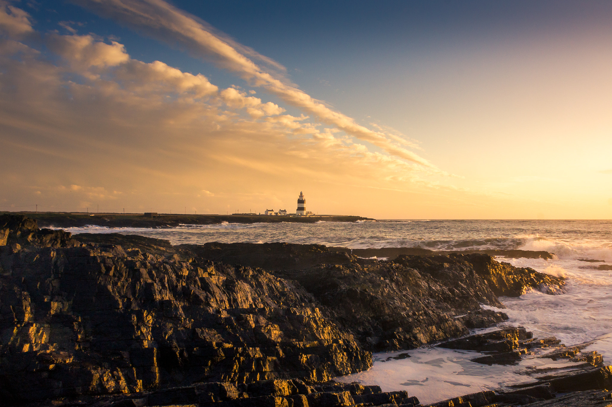 Sony SLT-A55 (SLT-A55V) sample photo. Hook lighthouse photography