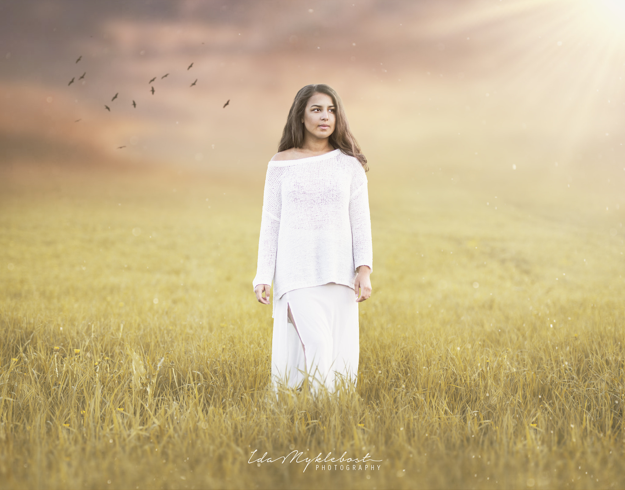 Sigma 50mm F1.4 EX DG HSM sample photo. Girl in sunset photography