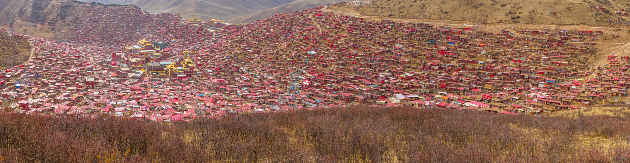 Sony a99 II + Minolta/Sony AF 70-200mm F2.8 G sample photo. Larung gar(buddhist academy) in sichuan, china photography