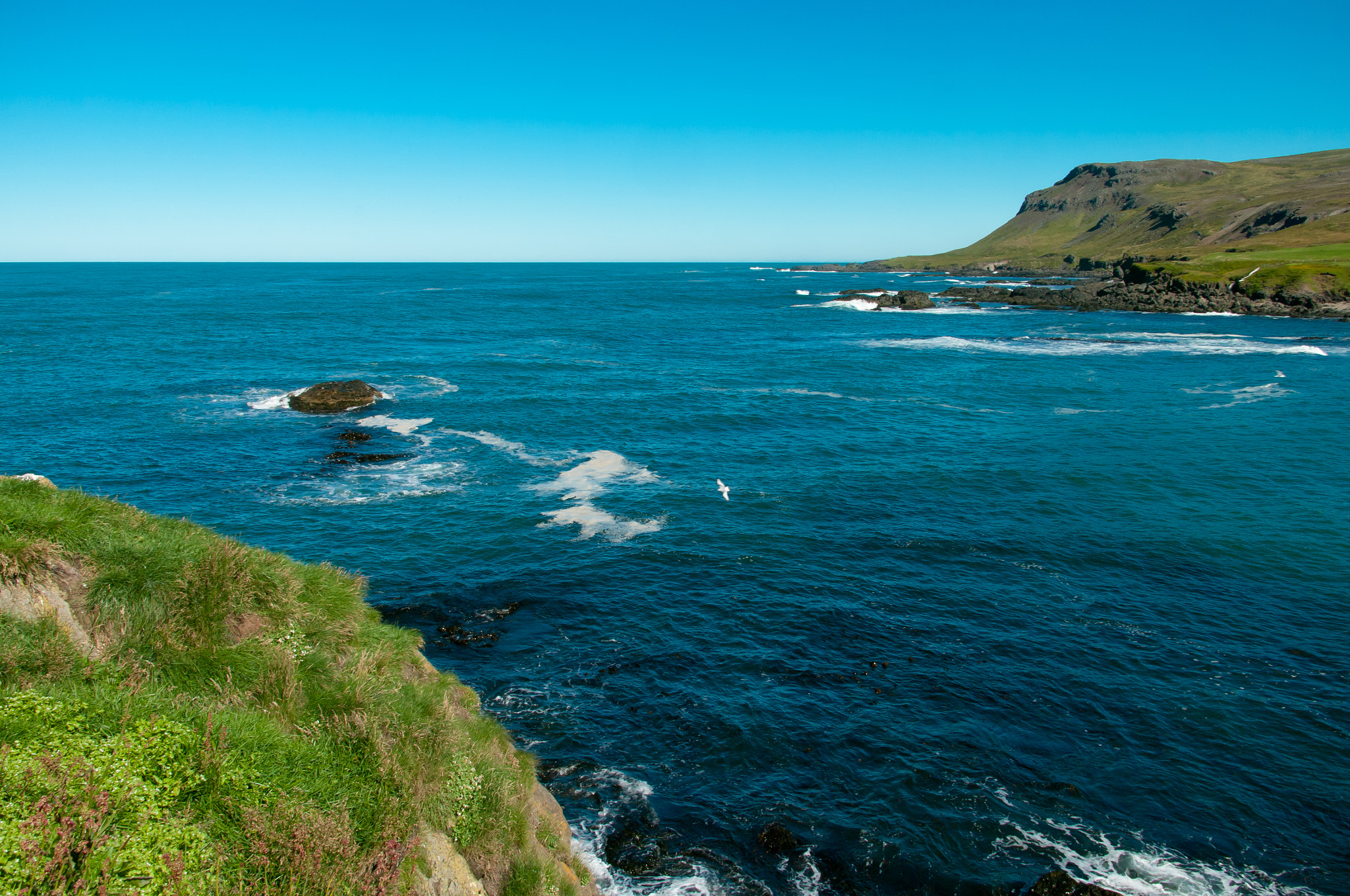 Pentax K20D sample photo. Ocean and fjord of eastern iceland photography