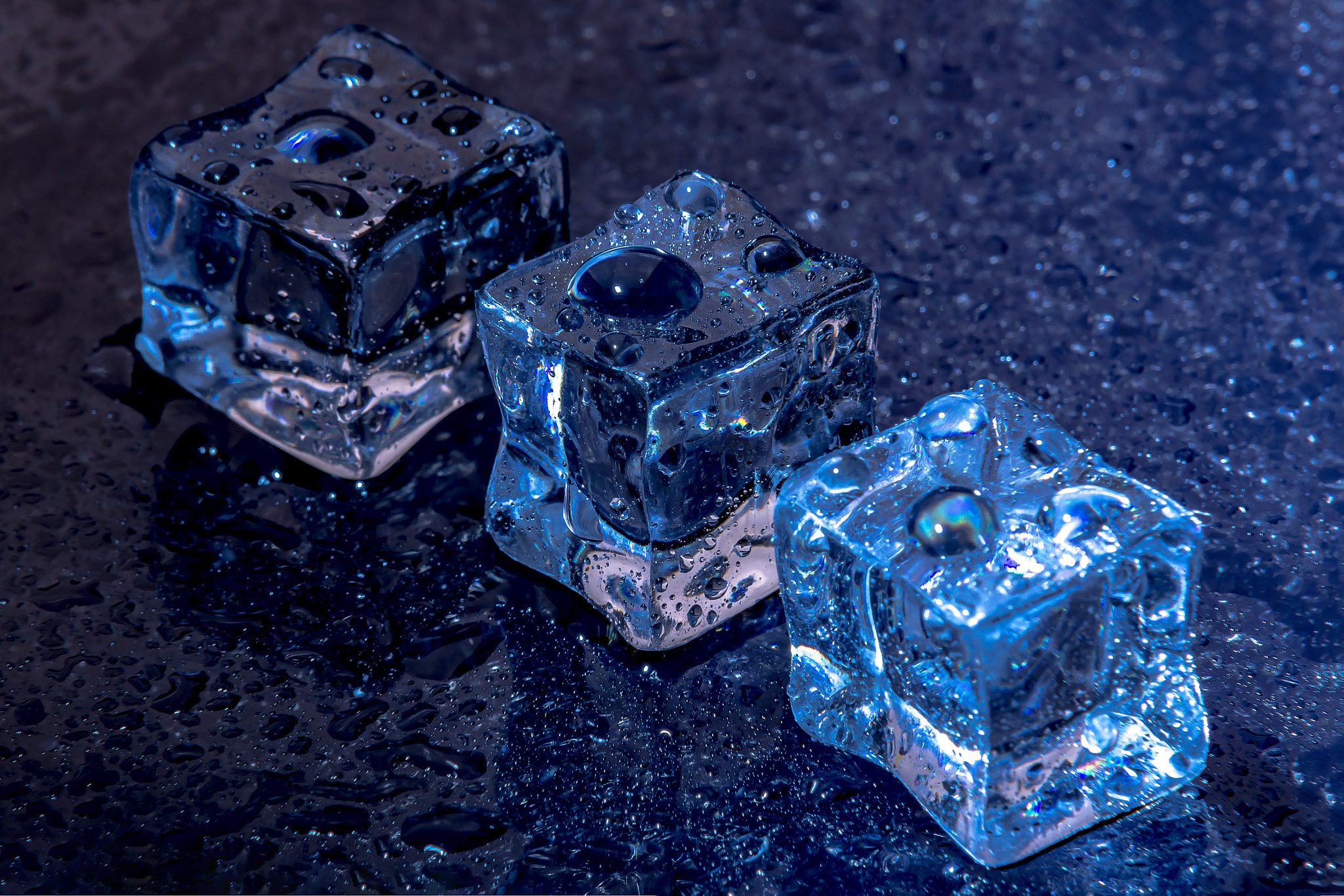 Pentax K-5 sample photo. Ice cubes photography