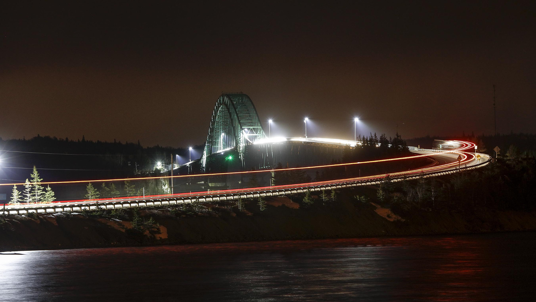 Canon EOS 5DS sample photo. Night bridge photography