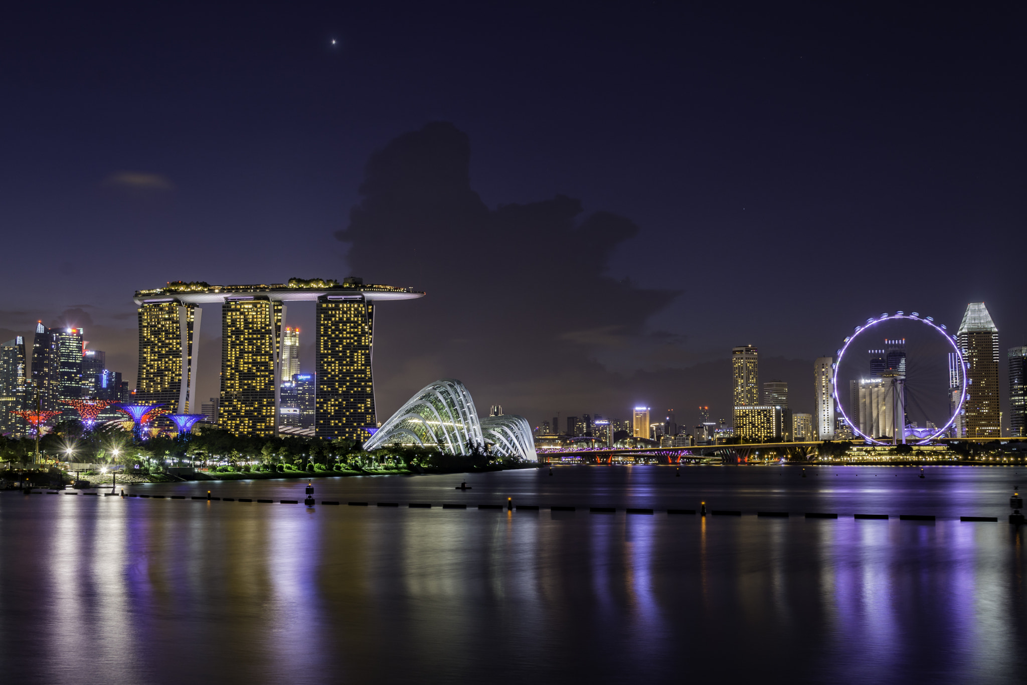 Nikon D7200 sample photo. Skyline covering 3 major attractions in singapore- ... photography