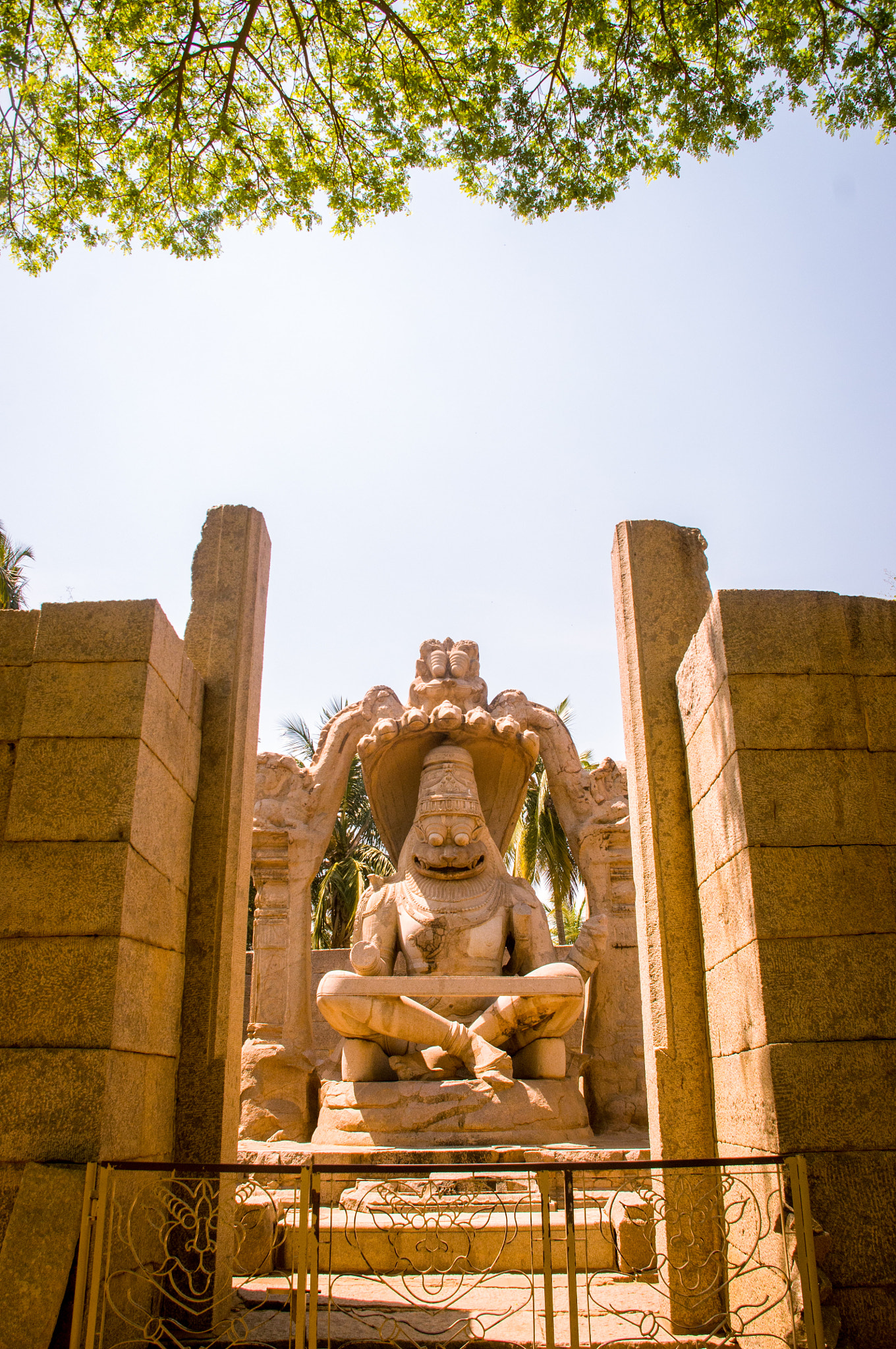 Nikon D300 sample photo. The lakshmi narasimha statue in hampi, karnataka (india) photography