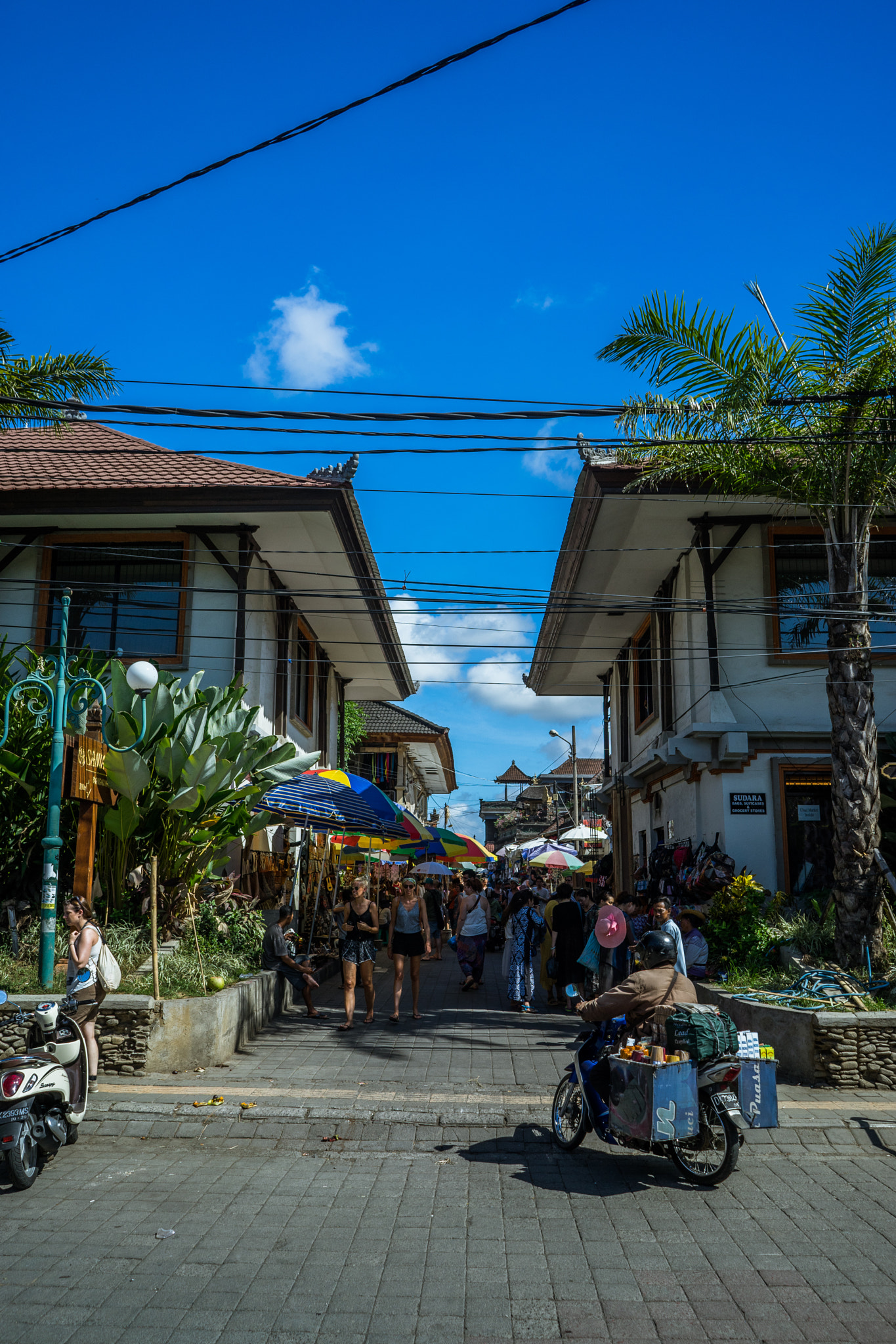Sony FE 28mm F2 sample photo. The crowd of ubud market photography