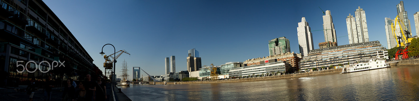 Canon EOS 7D + Canon EF 16-35mm F2.8L II USM sample photo. Panorama of the buenos aires waterfront photography