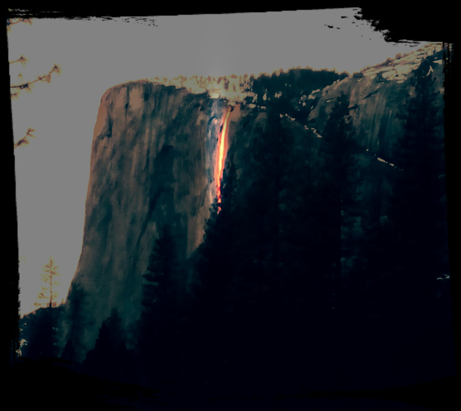 ZTE BLADE A452 sample photo. 'firefall' yosemite photography