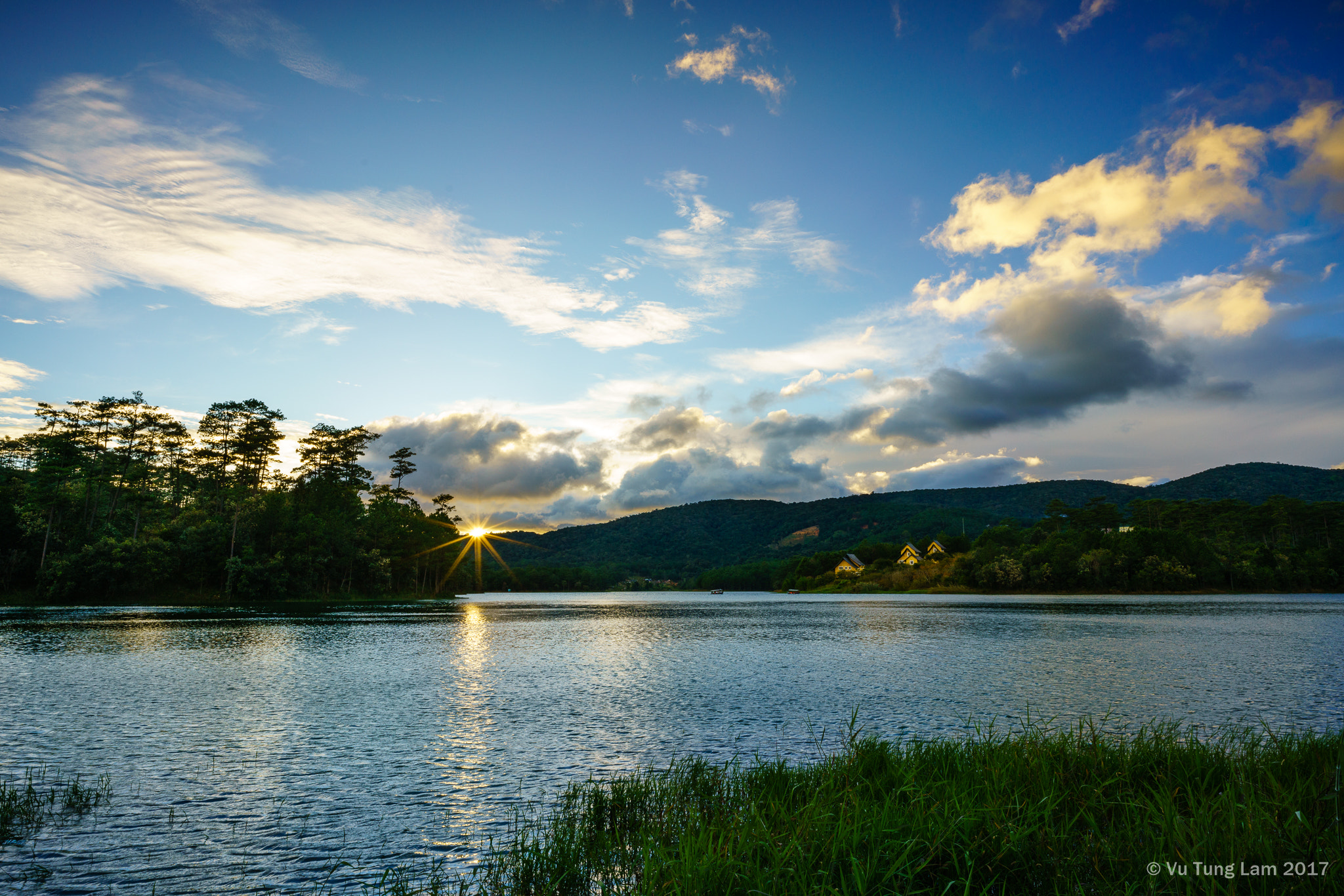 Sony a7R II + E 21mm F2.8 sample photo. Sunset over tuyenlam lake photography