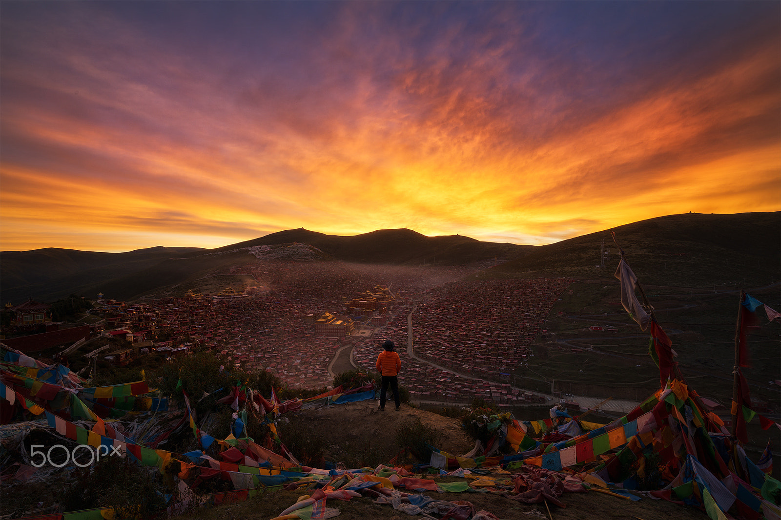 Canon EOS 6D + Canon EF 300mm f/2.8L sample photo. Sertar buddhist institute sunrise photography