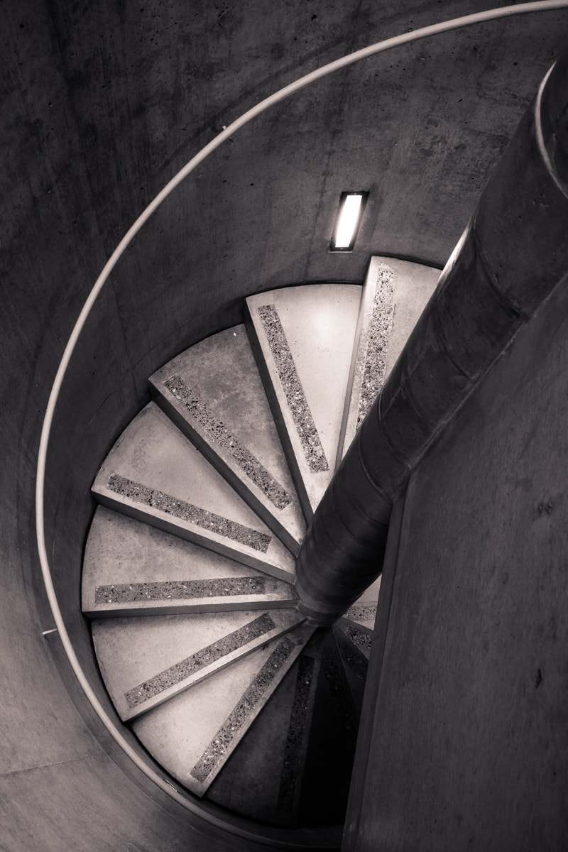Sony a6000 + Sony E 18-55mm F3.5-5.6 OSS sample photo. Spiral staircase photography