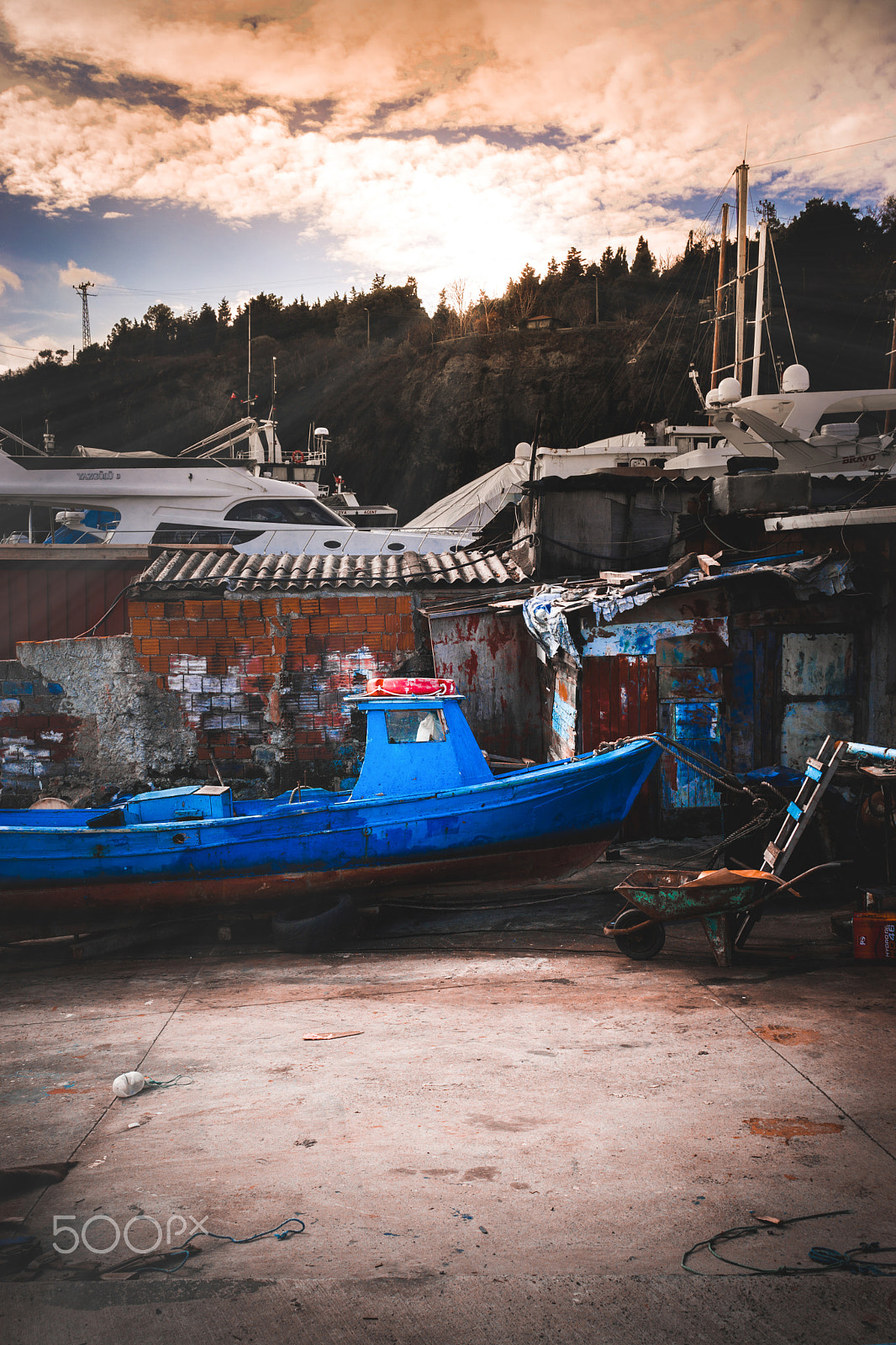 Sony a6000 sample photo. Old boat and luxury yachts in istanbul photography