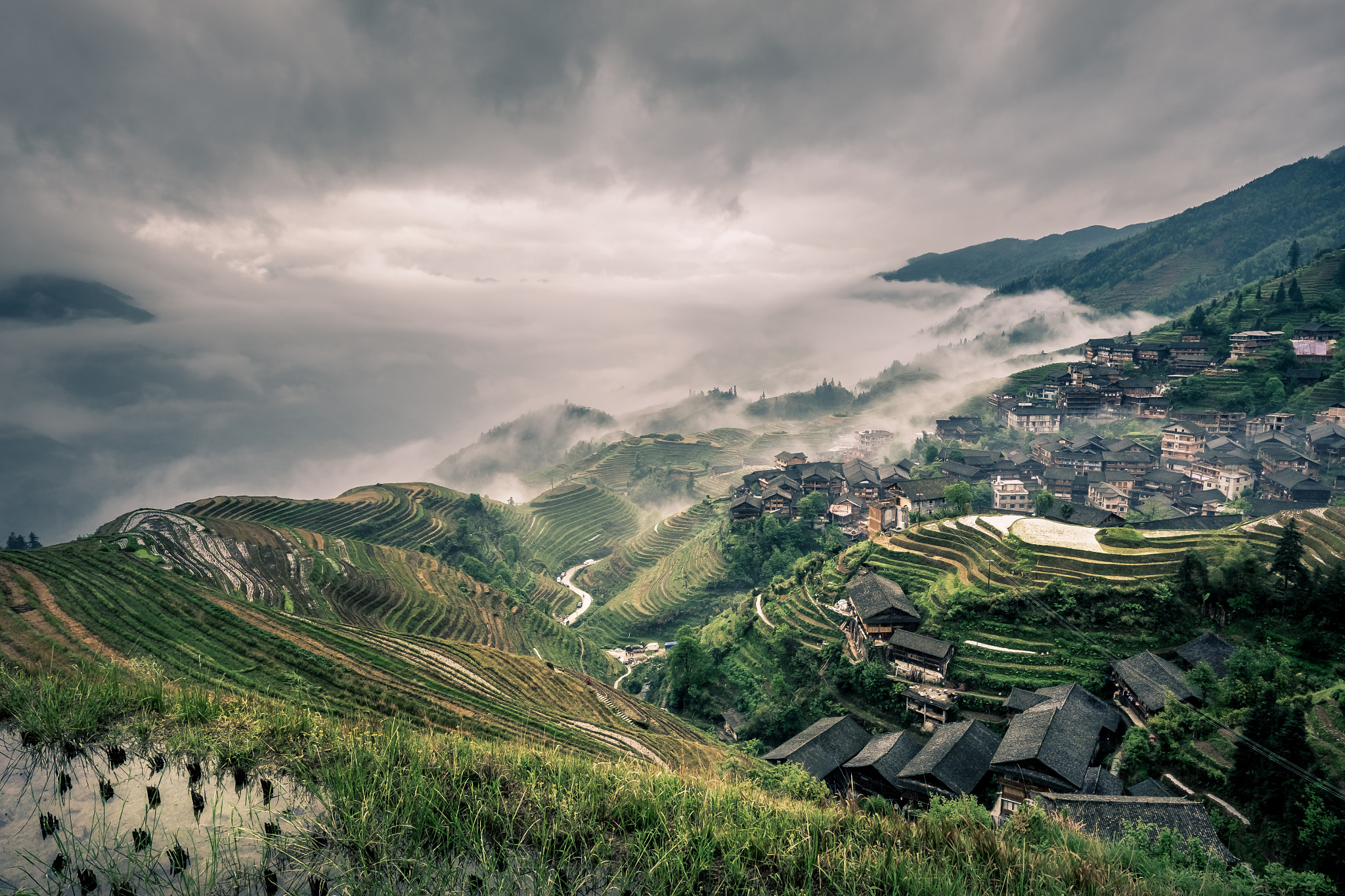 Fujifilm X-T1 + Fujifilm XF 14mm F2.8 R sample photo. Foggy longji photography