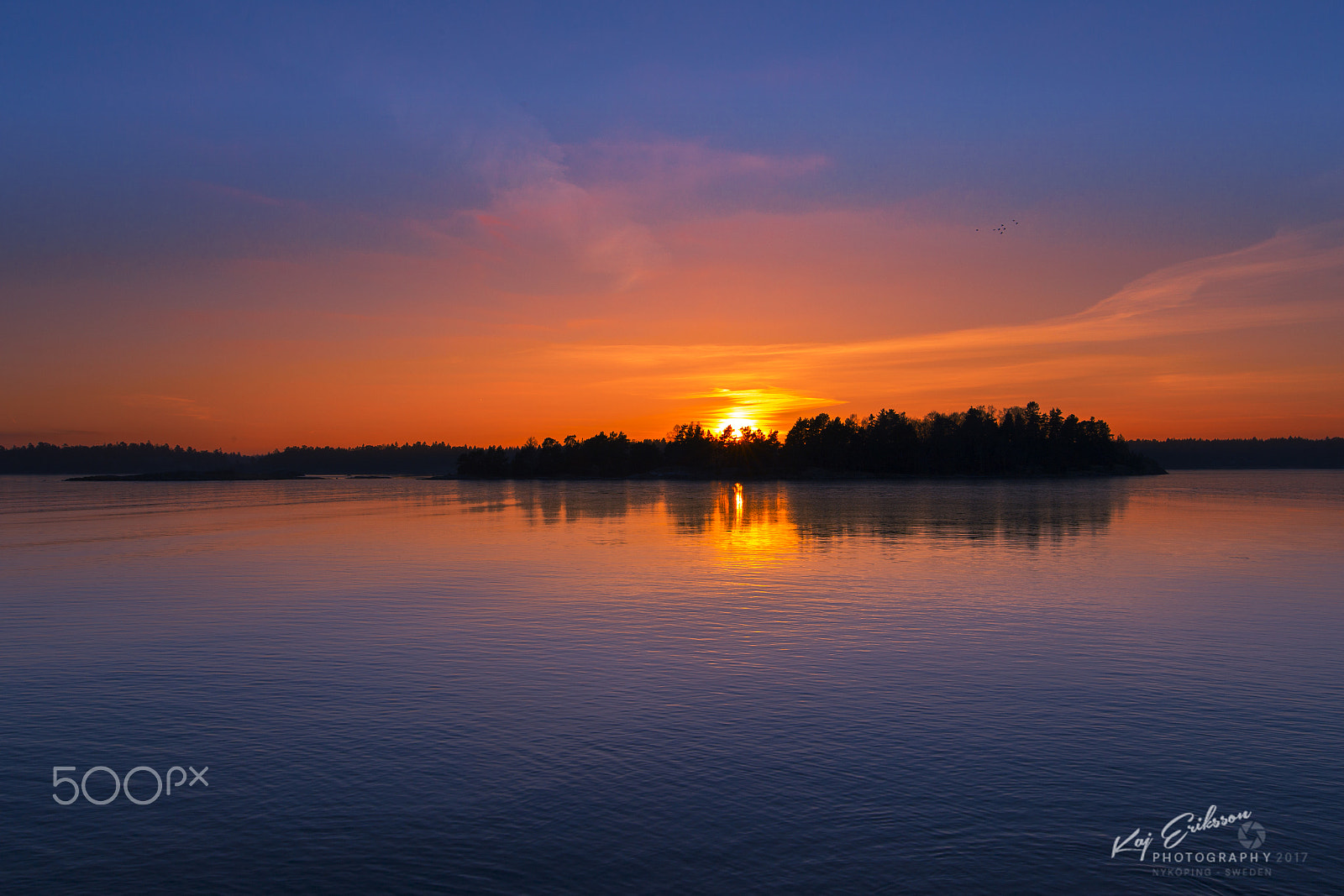 Sigma 24mm F1.4 DG HSM Art sample photo. Sunset at nykoping, sweden photography