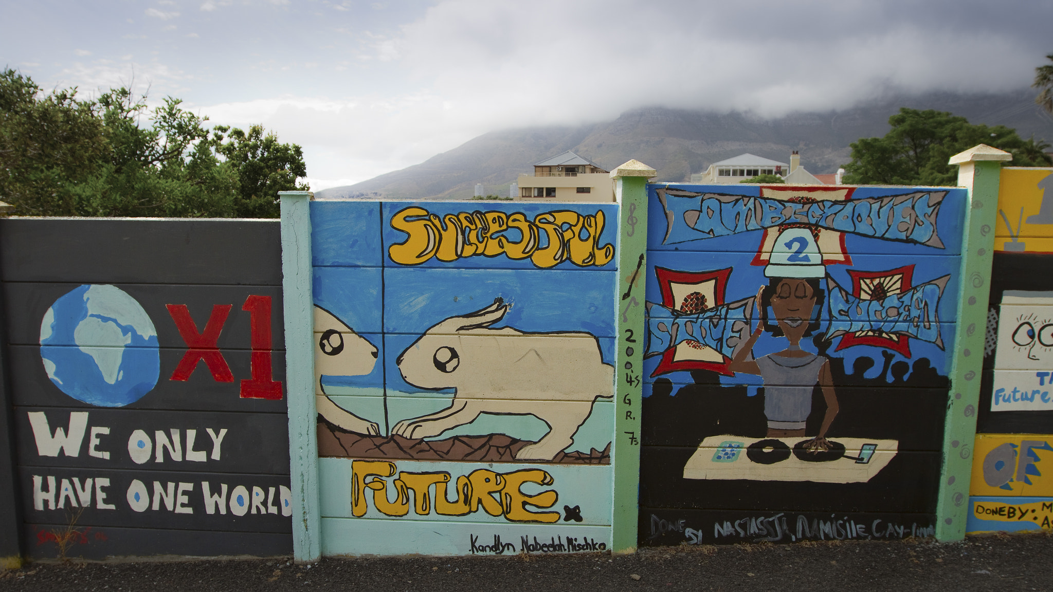 Canon EOS 7D + Canon EF 16-35mm F2.8L II USM sample photo. Colorful painted security wall in south africa photography