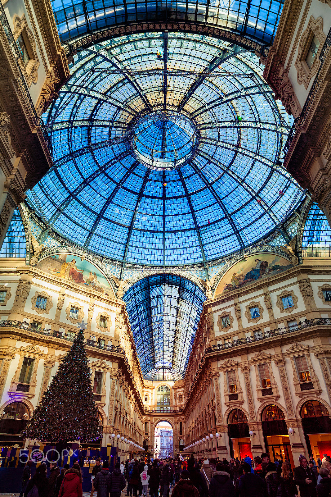 Canon EOS 5D Mark II + ZEISS Distagon T* 21mm F2.8 sample photo. Glass dome of galleria vittorio emanuele in milan, italy photography