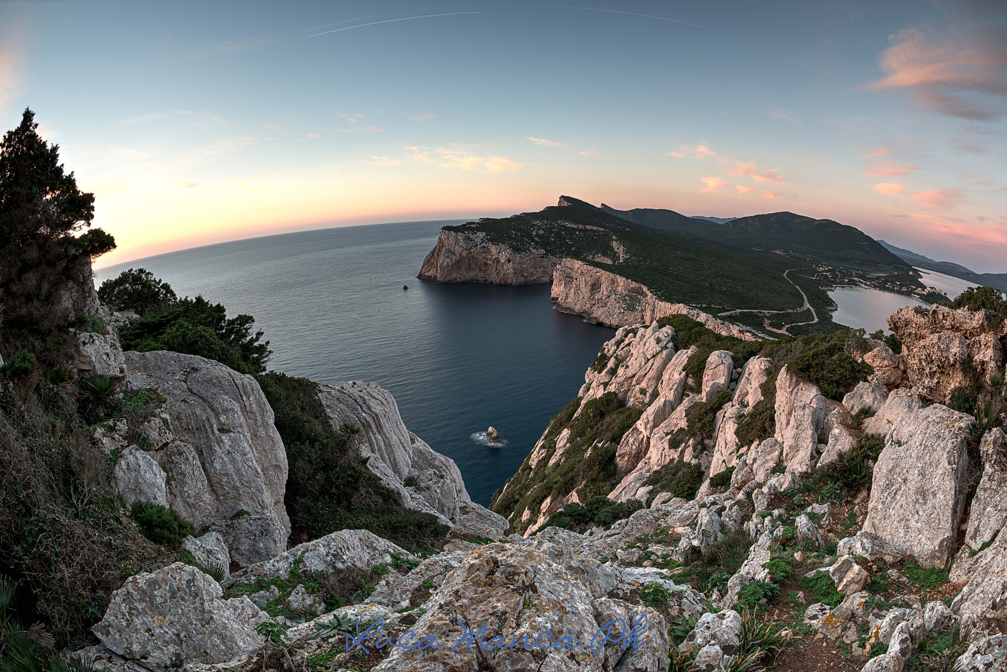 Nikon D810 + Nikon AF Fisheye-Nikkor 16mm F2.8D sample photo. A view from capo caccia,alghero photography