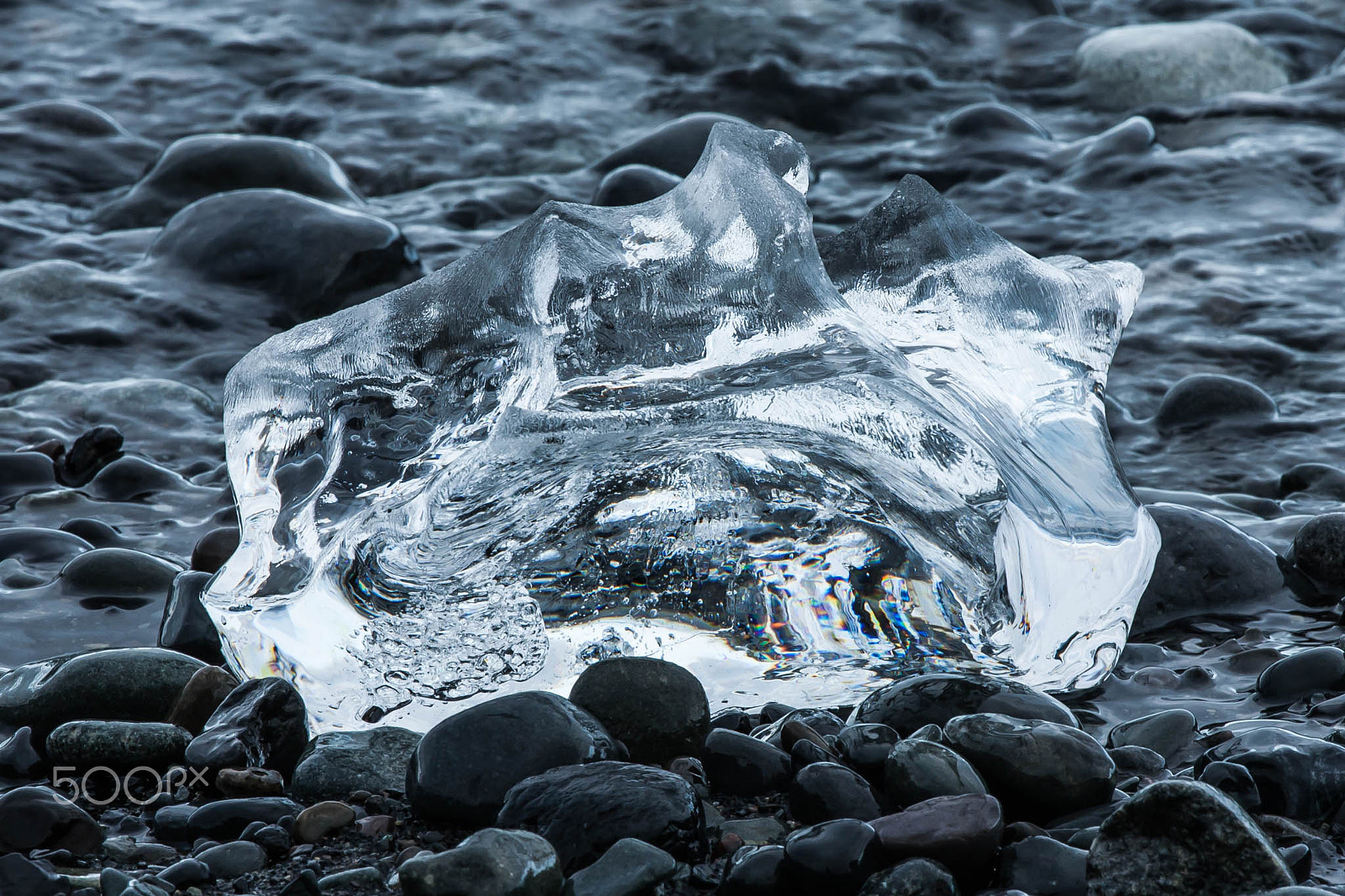 Canon EOS 5D + Canon EF 70-200mm F4L USM sample photo. Ice on the beach photography