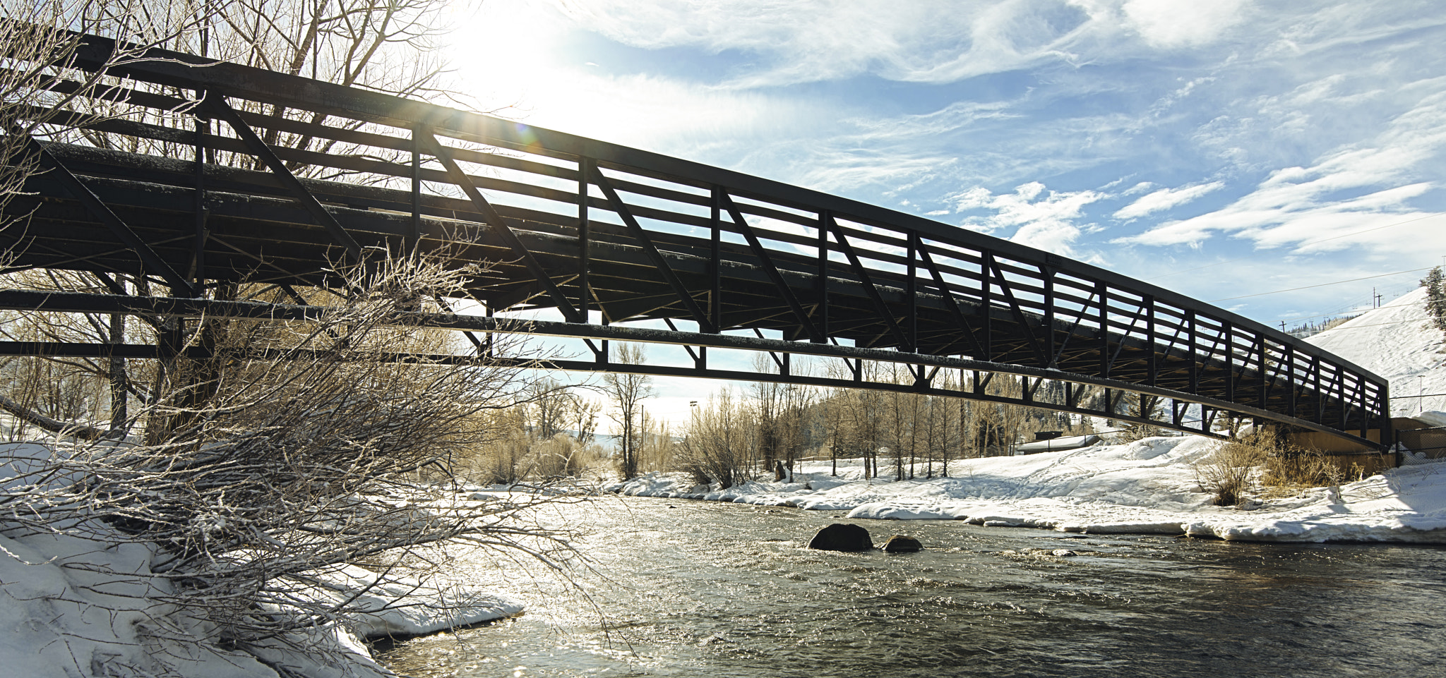 Nikon D800 + Tokina AT-X 16-28mm F2.8 Pro FX sample photo. Bridge over the yampa river. photography