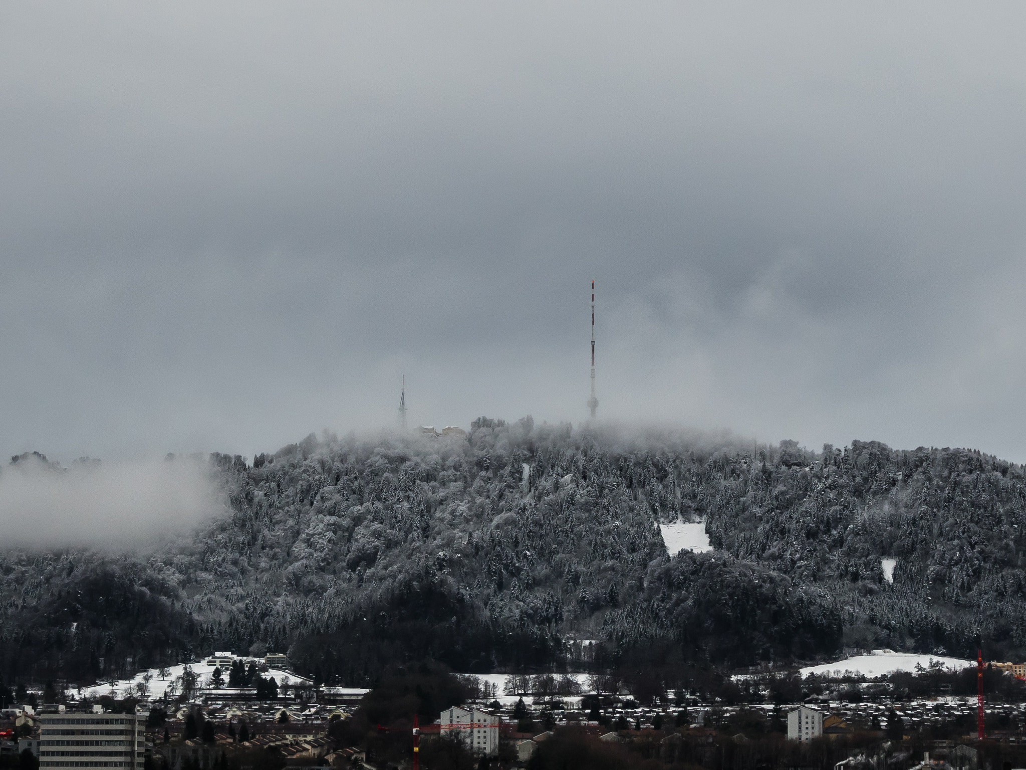 Olympus OM-D E-M5 II + Olympus M.Zuiko Digital 25mm F1.8 sample photo. Uetliberg in fog photography