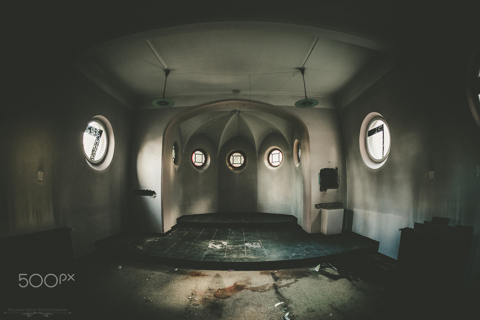 Nikon D750 + Sigma 15mm F2.8 EX DG Diagonal Fisheye sample photo. Abandoned chapel photography