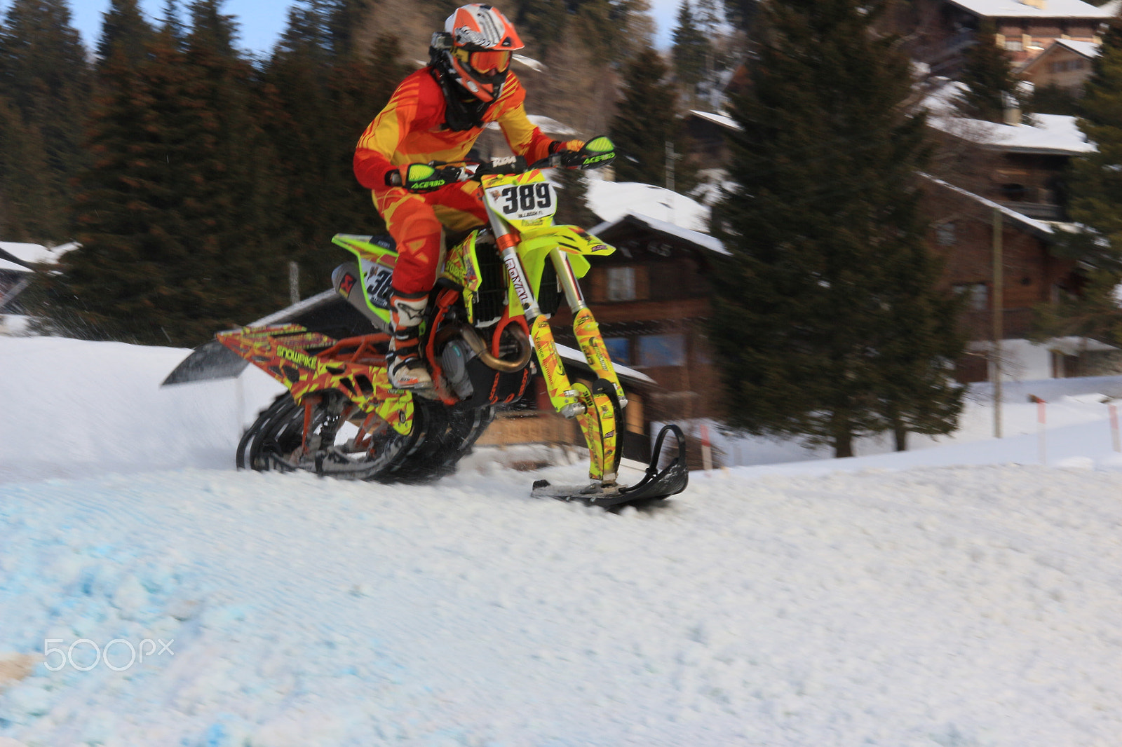 Sigma 150-500mm F5-6.3 DG OS HSM sample photo. Snowbike on run by willie b photography