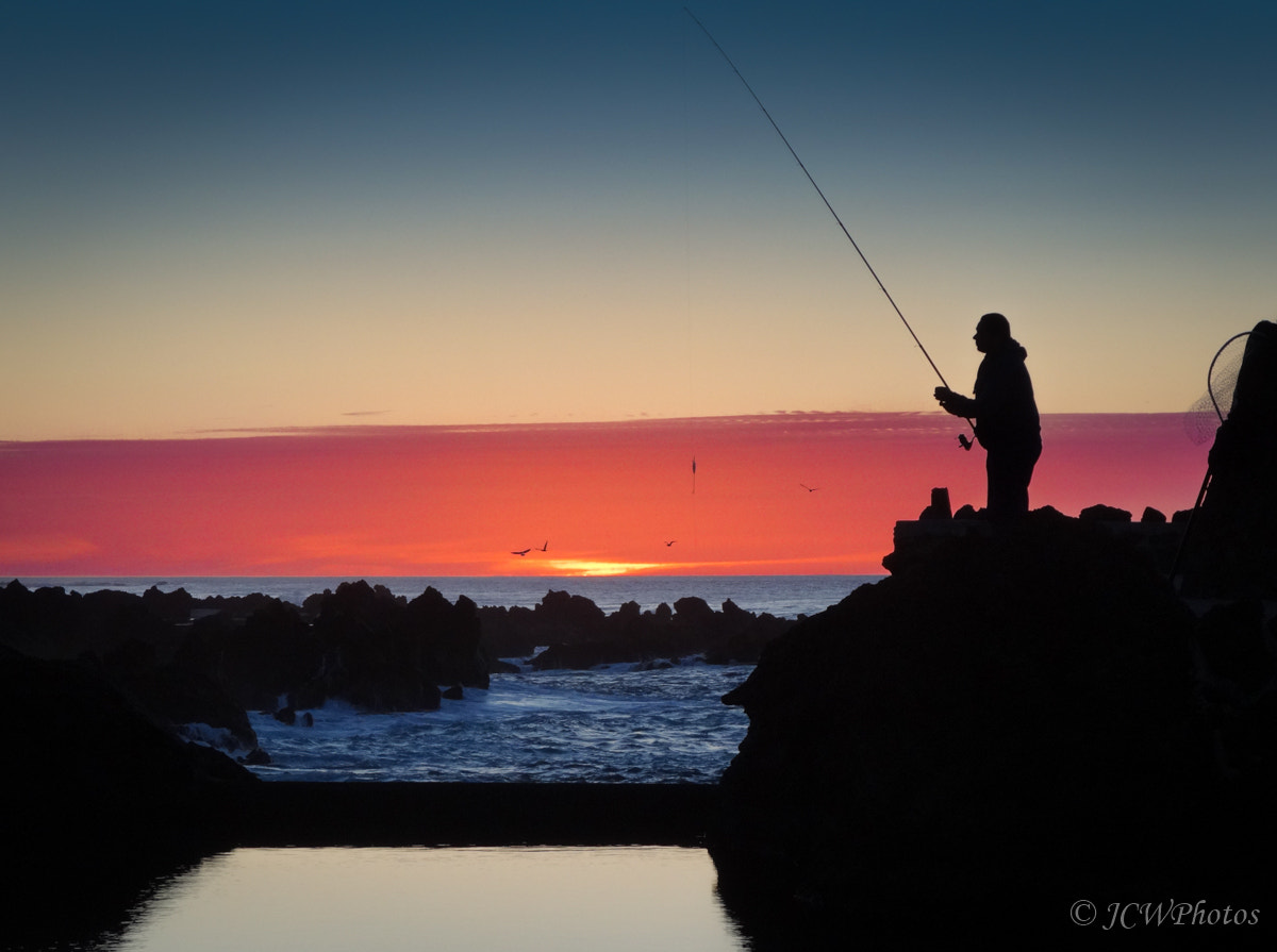 Sony Cyber-shot DSC-WX300 sample photo. Fishing on sunset photography