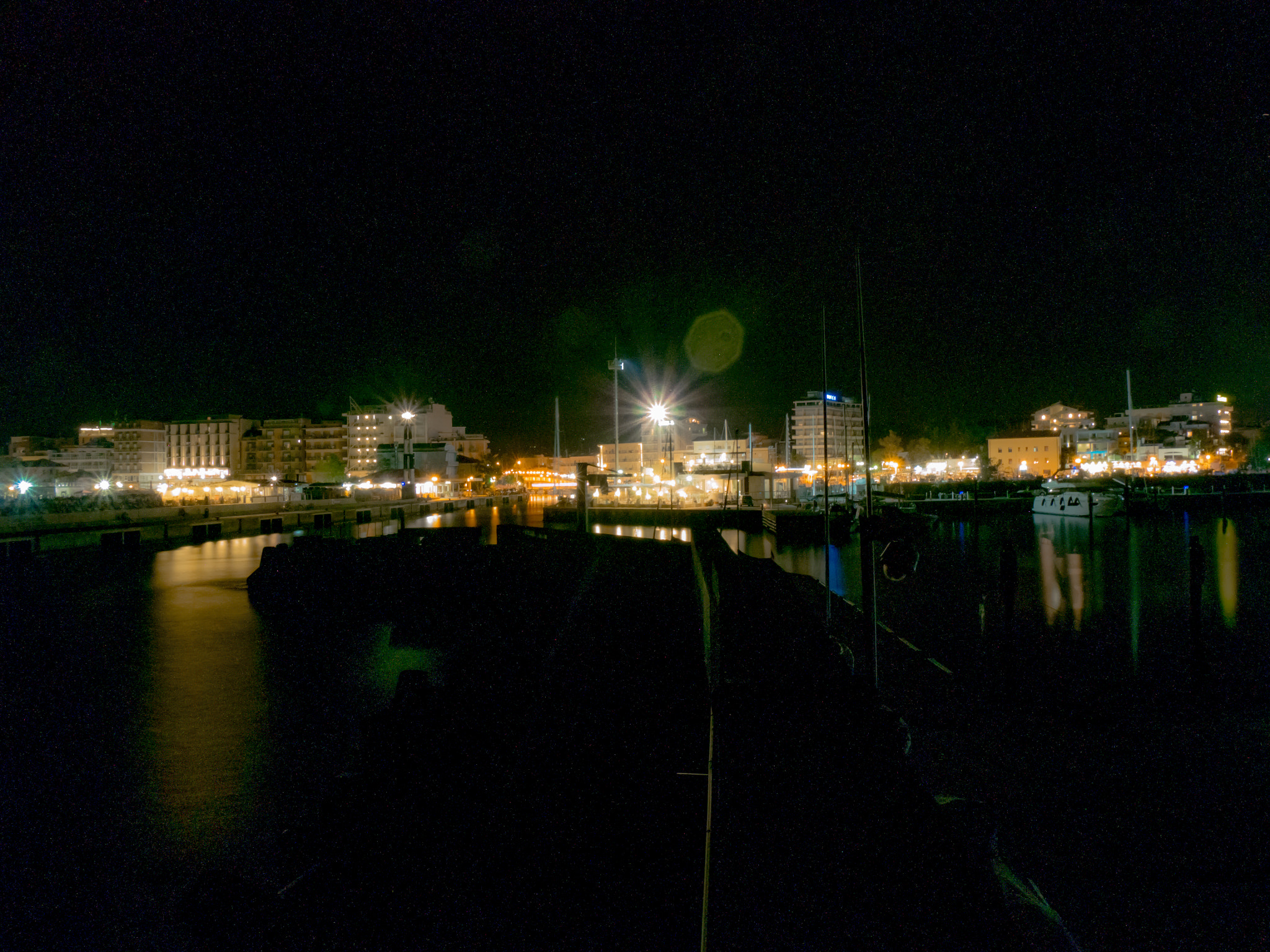 Panasonic Lumix DMC-G6 sample photo. The harbor of cattolica by night photography