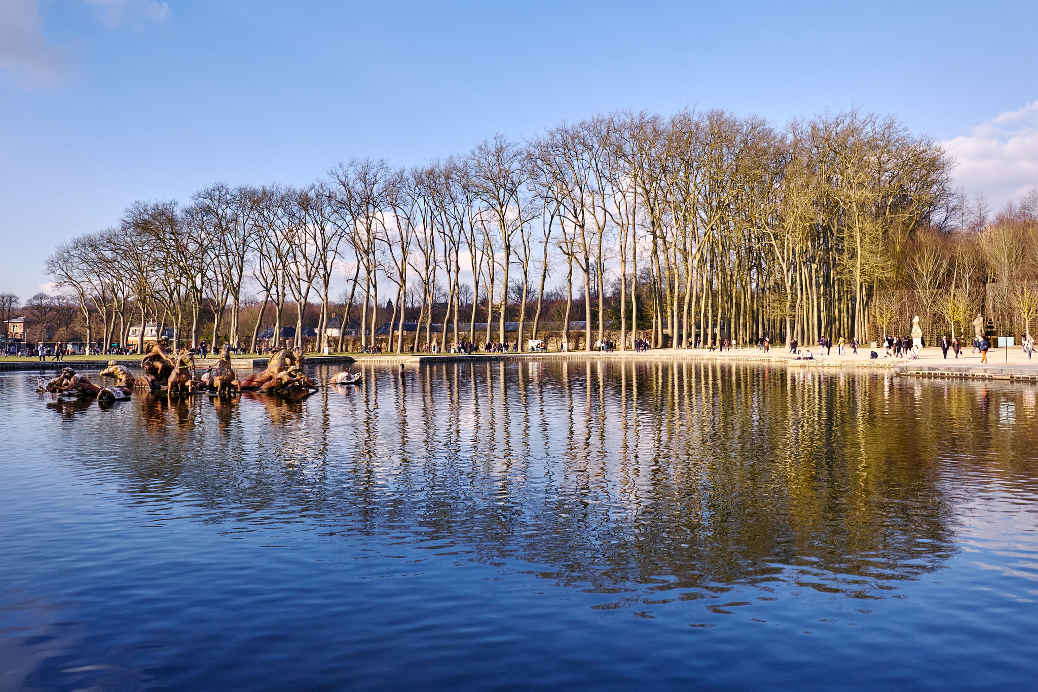 Fujifilm X-E1 + Fujifilm XF 16mm F1.4 R WR sample photo. Versailles basin reflection photography