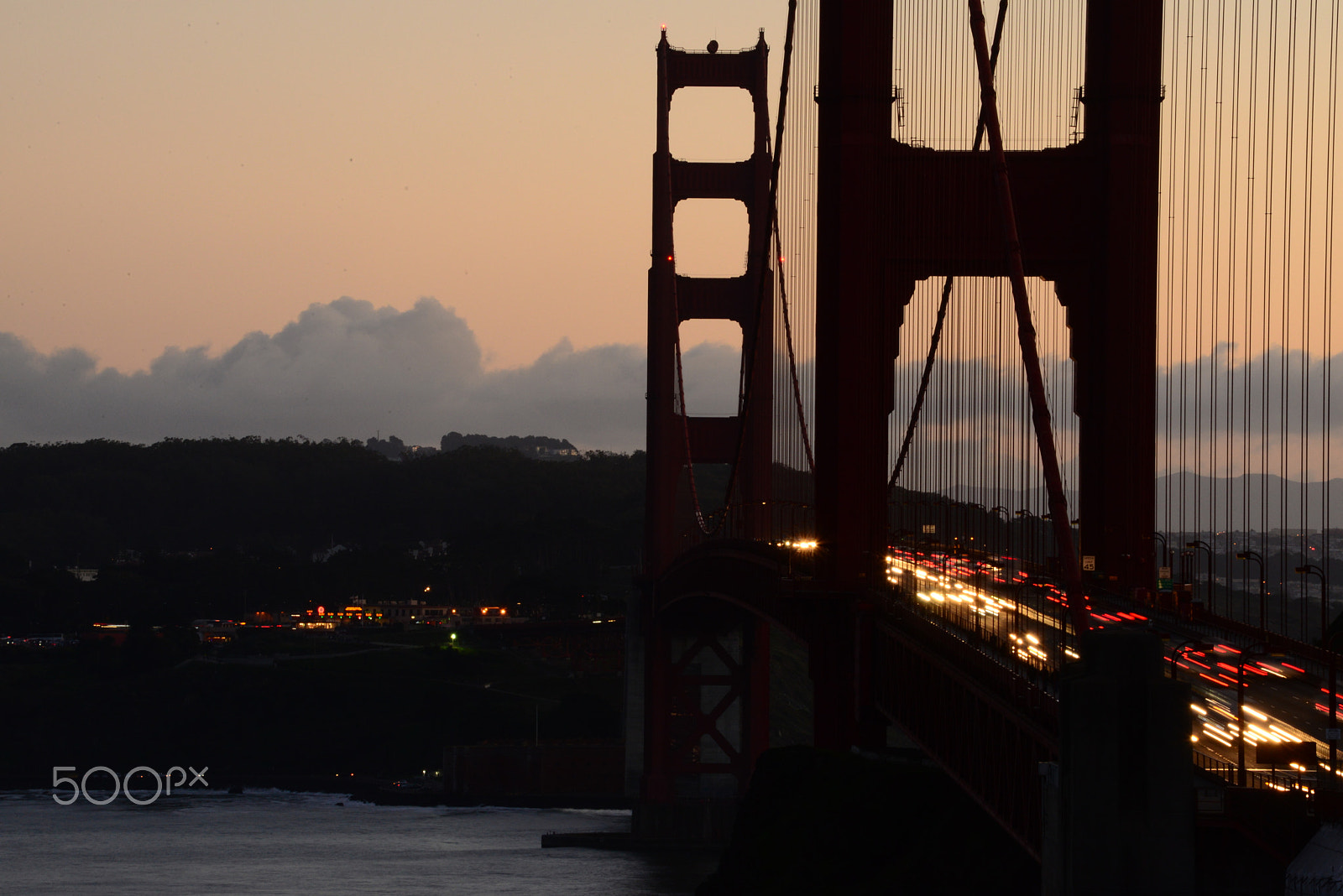 Nikon AF-S Nikkor 70-200mm F4G ED VR sample photo. Golden gate at sunset photography