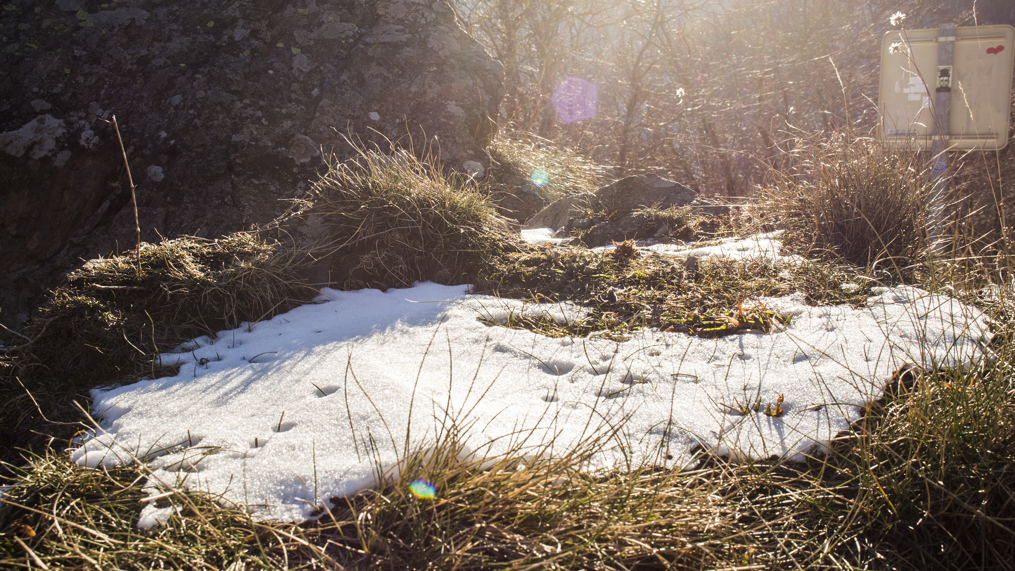 Canon EF 22-55mm f/4-5.6 USM sample photo. Puddle of snow photography