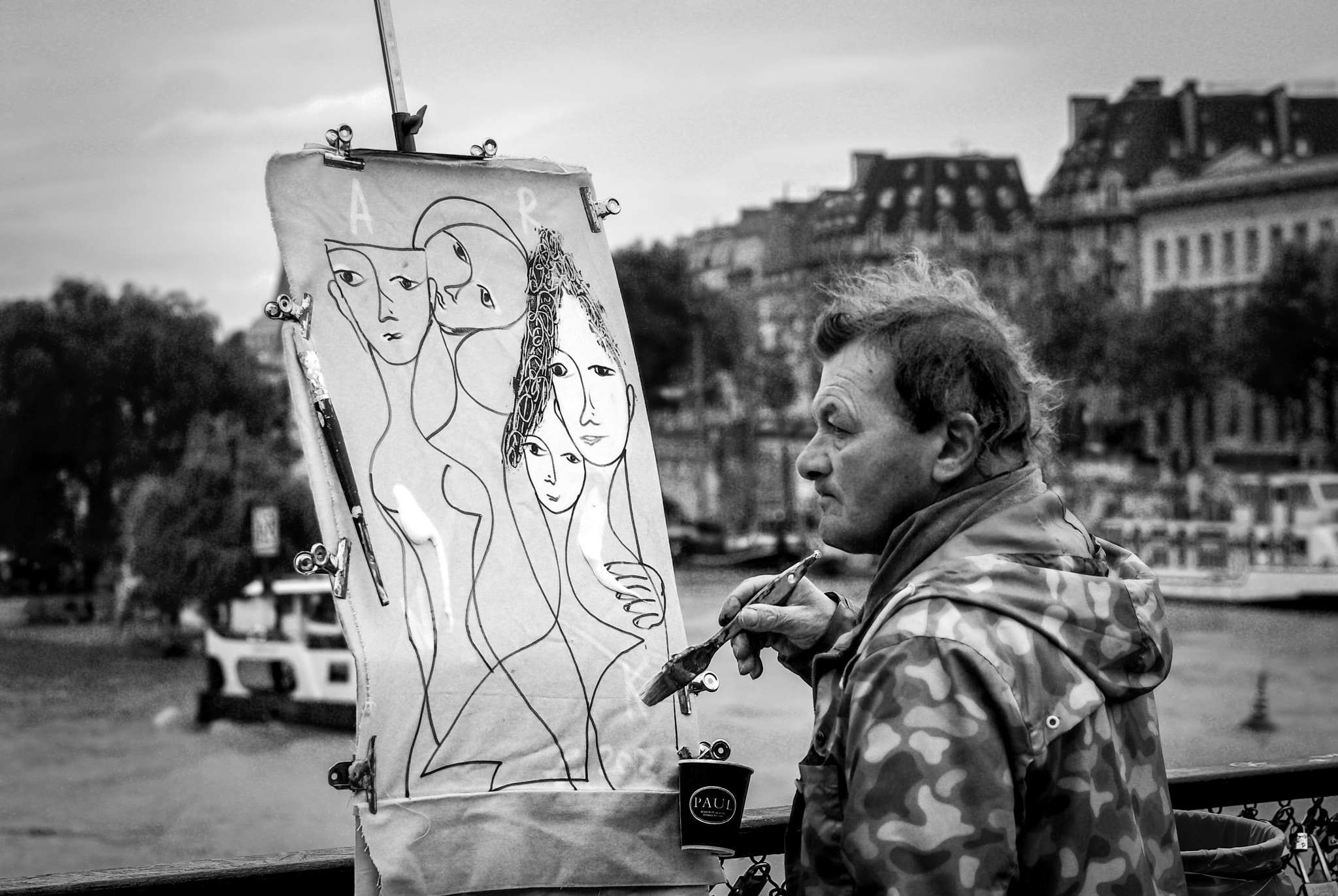 Pentax K10D sample photo. Le peintre du pont des arts... photography